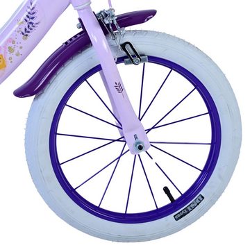 Volare Kinderfahrrad Disney Wish in lila, 16 Zoll, (1-tlg), Kettenschutz, höhenverstellbarer Sattel und Lenker, Puppensitz