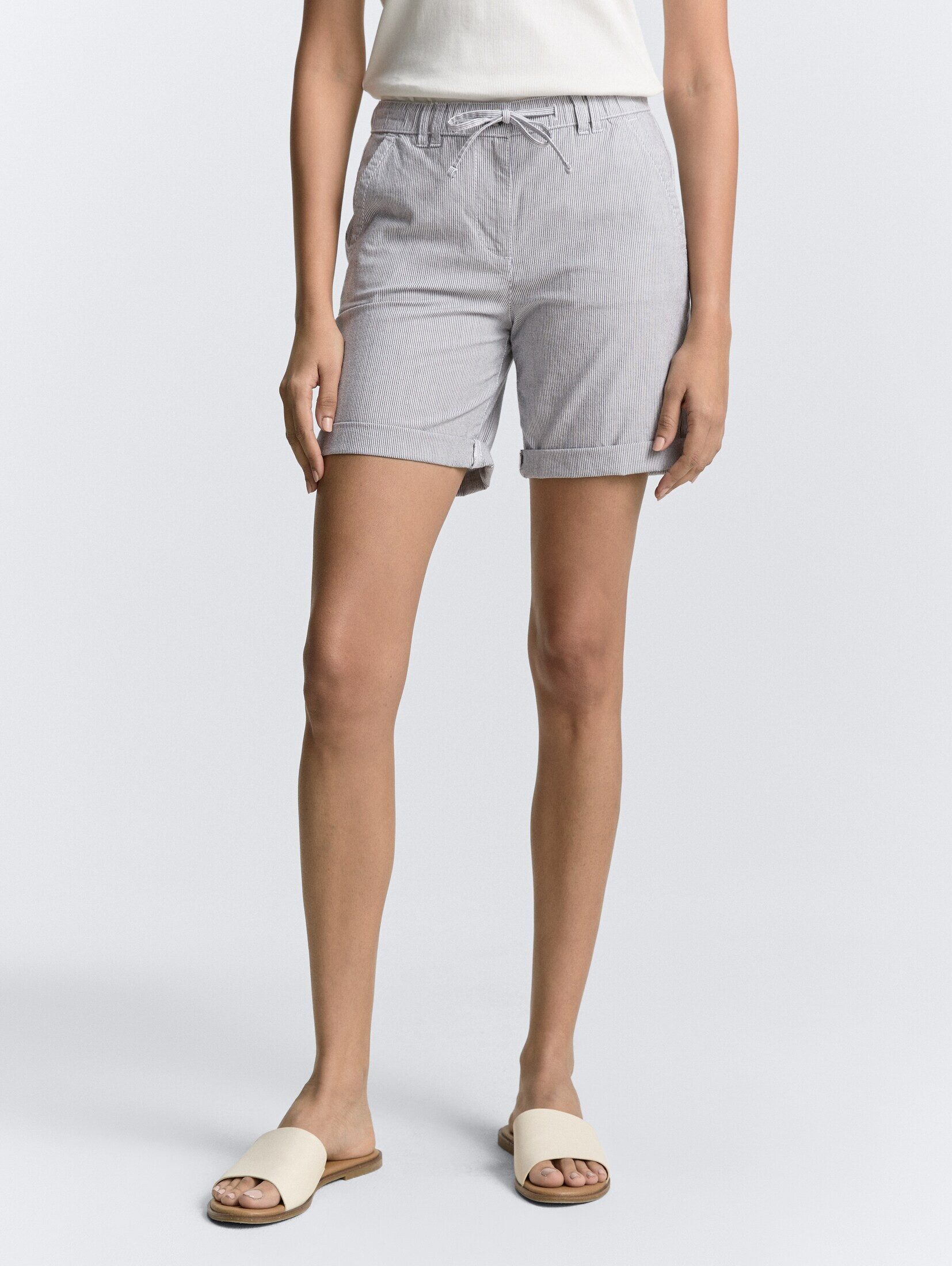 Bermudas Chino Bermuda Shorts mit Kordelzug