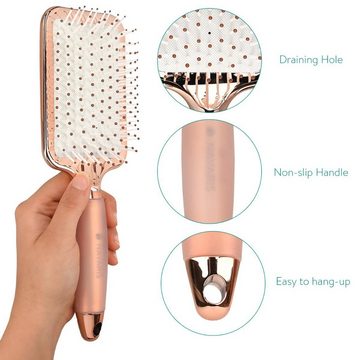 Navaris Haarbürste Paddle Brush mit Gel Griff - für kurze & lange Haare, 1-tlg.