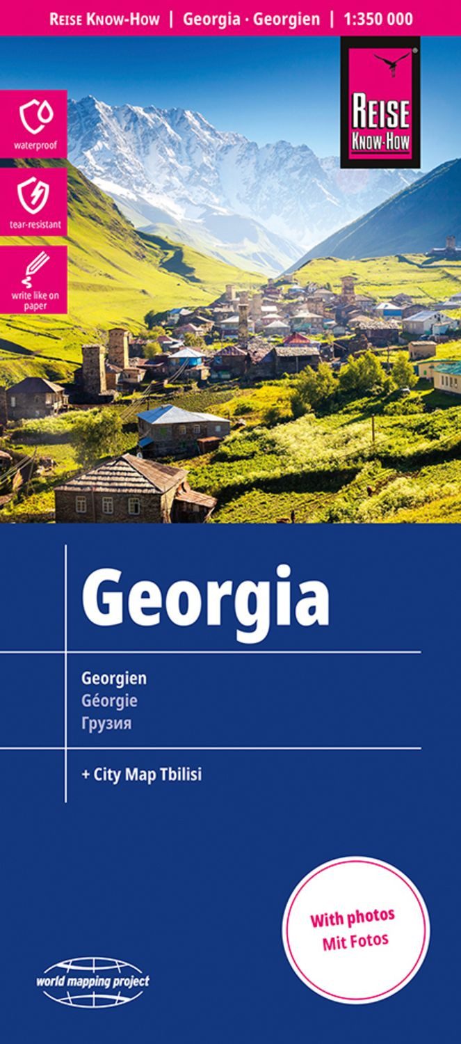 Reise Know-How Landkarte Georgien / Georgia (1:350.000) / diverse, reiß- und wasserfest (world mapping project)