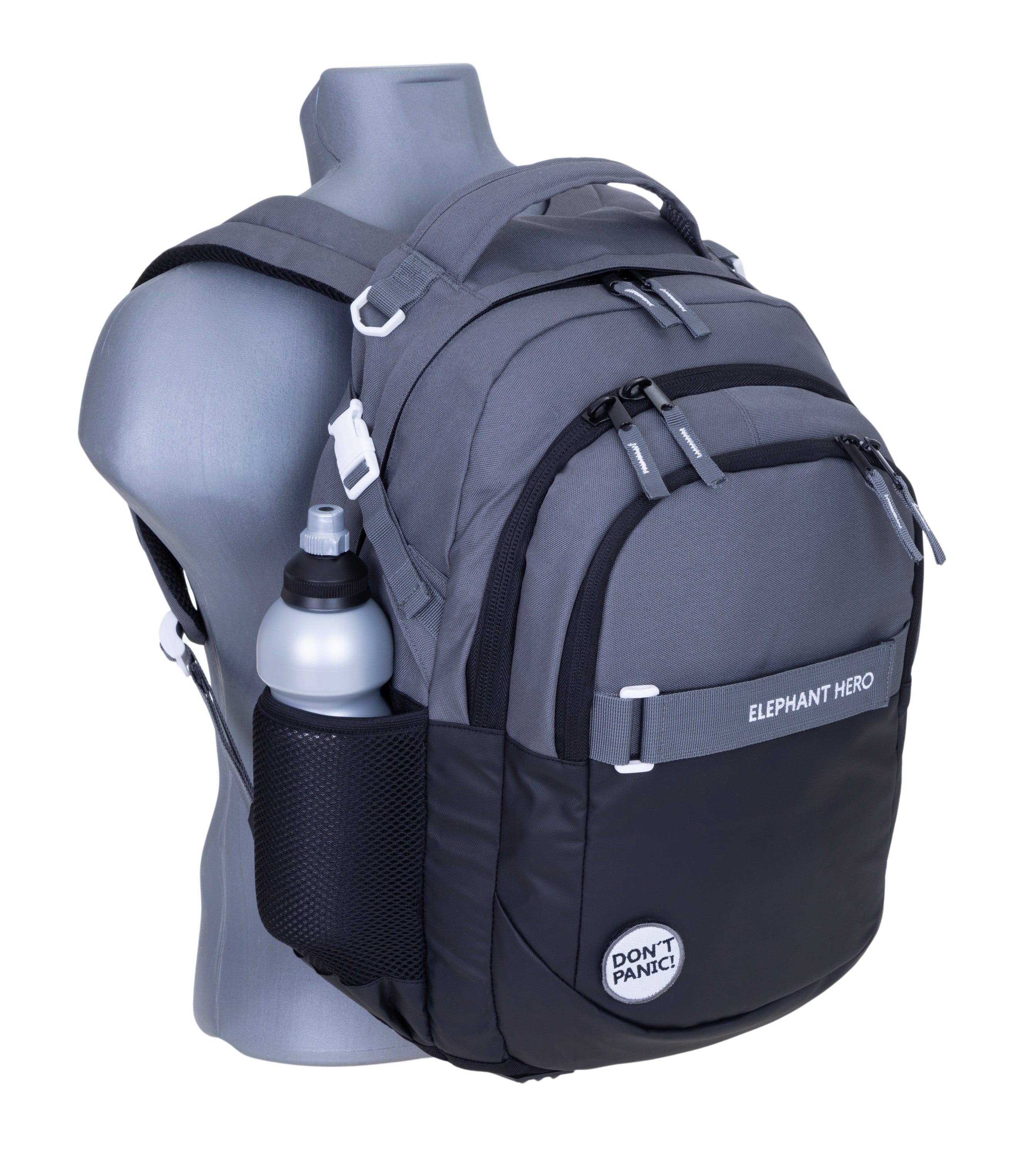 ELEPHANT Schulrucksack Hero Signature Schultasche (Set, 3-tlg., 3 Teile Rucksack Sporttasche Mäppchen Box), Softcase Schulranzen Schulmappe +rsm – Bild 2 von 5