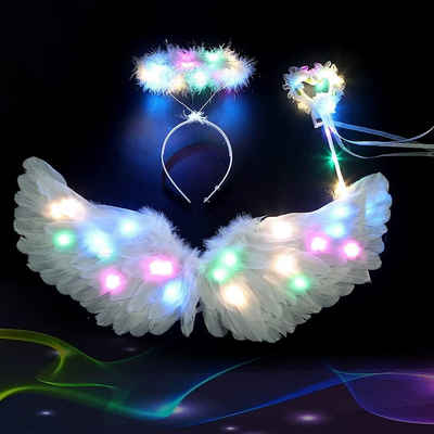 SOTOR Kostüm-Flügel EngelFlügel Kostüm,Federflügel Engel,Engel Kostüm Federn,Party Kostüm