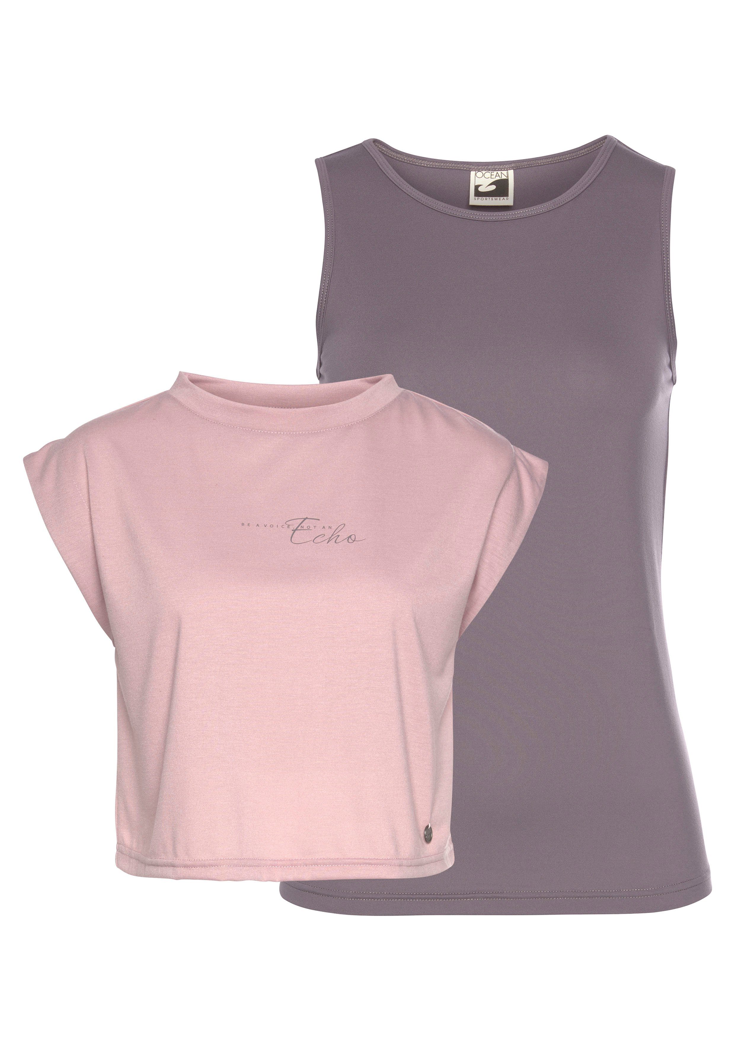 Ocean Sportswear Yoga & Relax Shirt Soulwear - 2-tlg. Yoga Shirt & Top (Set) Rose/Mauve (Set aus nachhaltigem Material)