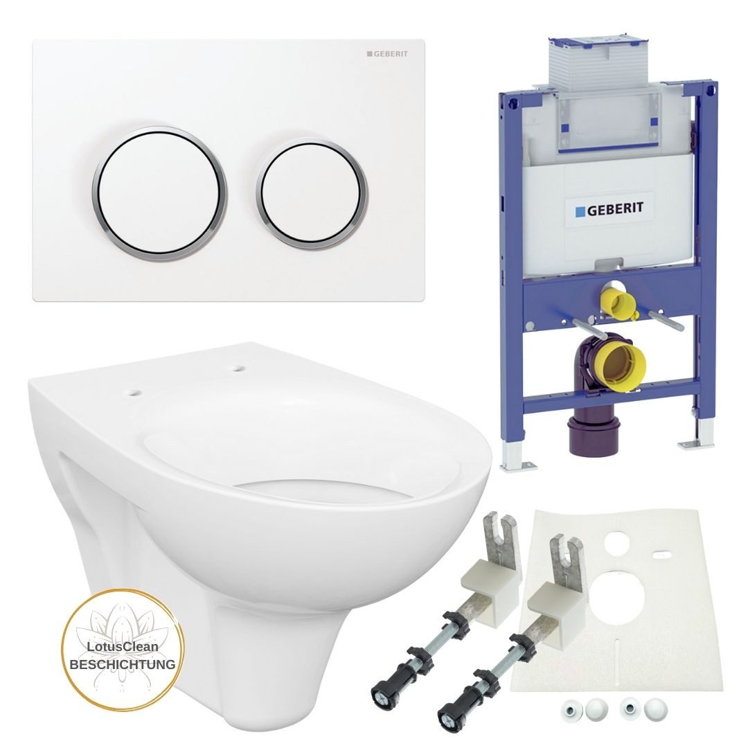 GEBERIT Vorwandelement WC Geberit Spülkasten 82 oder 98 cm WC Drückerplatte, Spar-Set