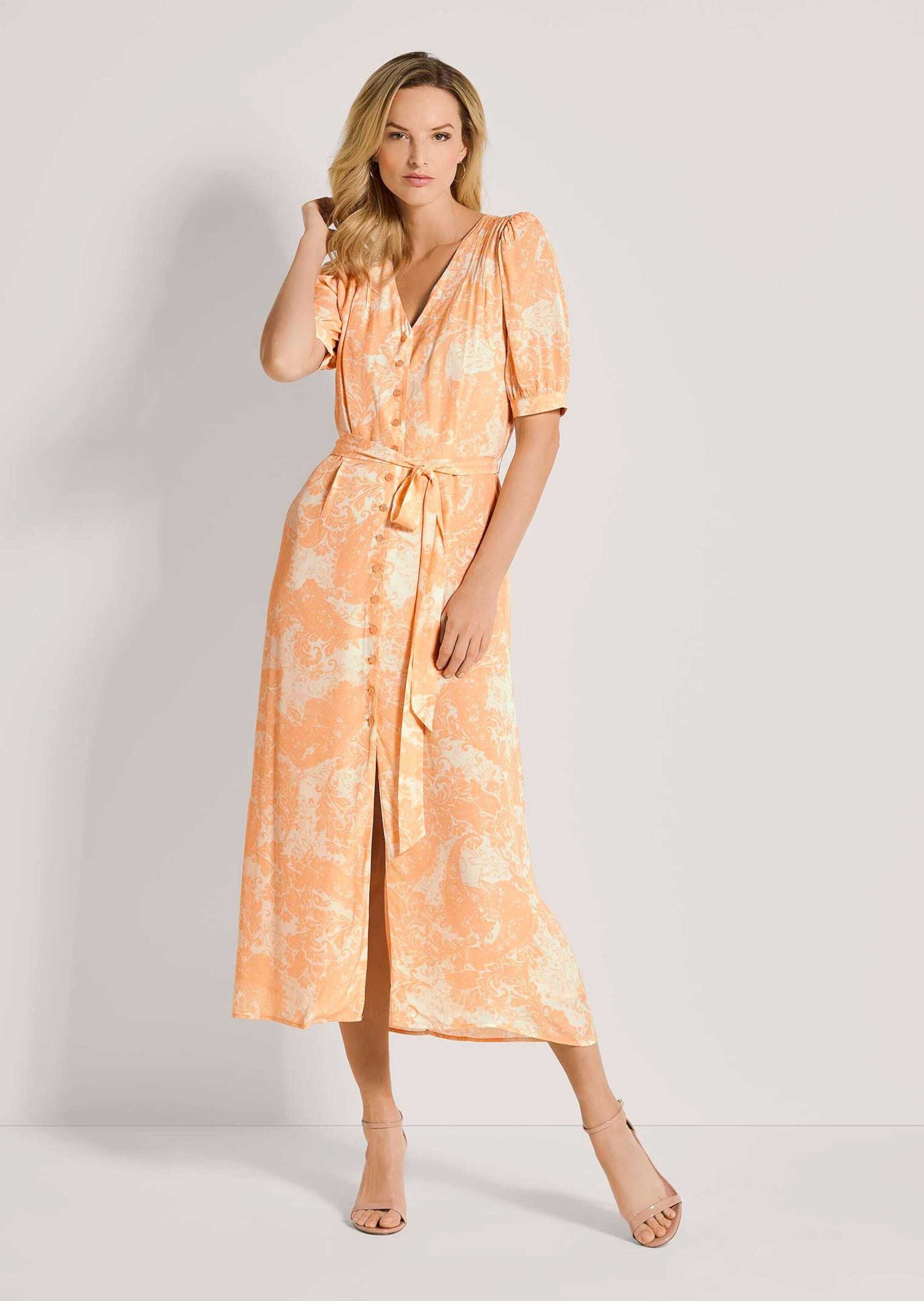 MADELEINE Maxikleid Durchgeknöpftes Sommerkleid mit floralem günstig online kaufen