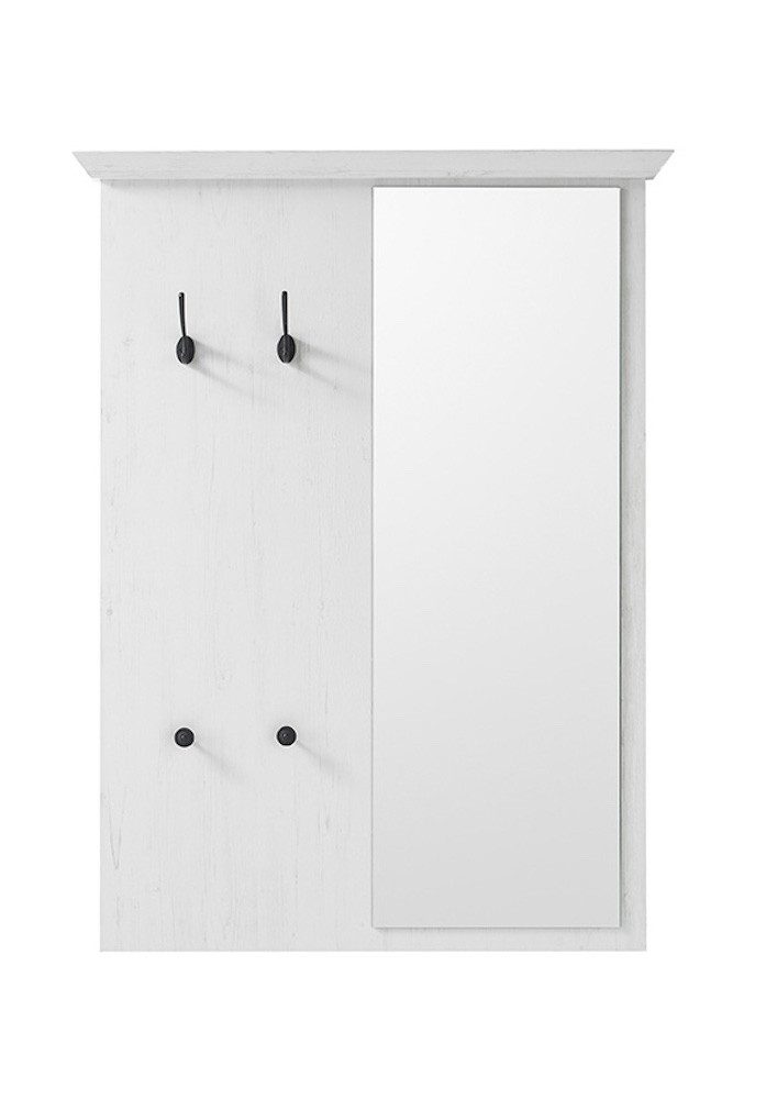 Feldmann-Wohnen Garderobenpaneel Westerland (Westerland, 1 St., Wandpaneel), 105x10x140cm Spiegel pinie weiß