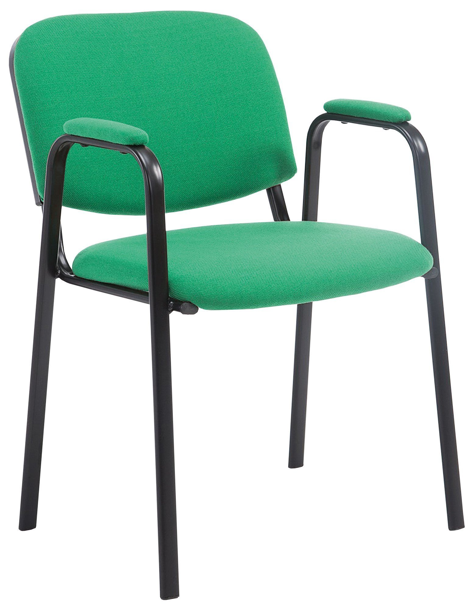 CLP Besucherstuhl Ken Pro (1er), stapelbar, Stoffbezug, Armlehnen