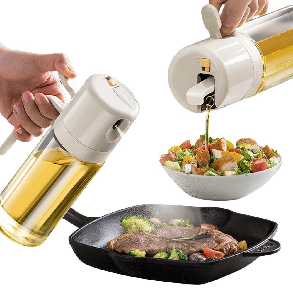 Essigspender Ölsprüher für Speiseöl 550ml, Öl Sprühen und Gießen, Öl Sprühflasche