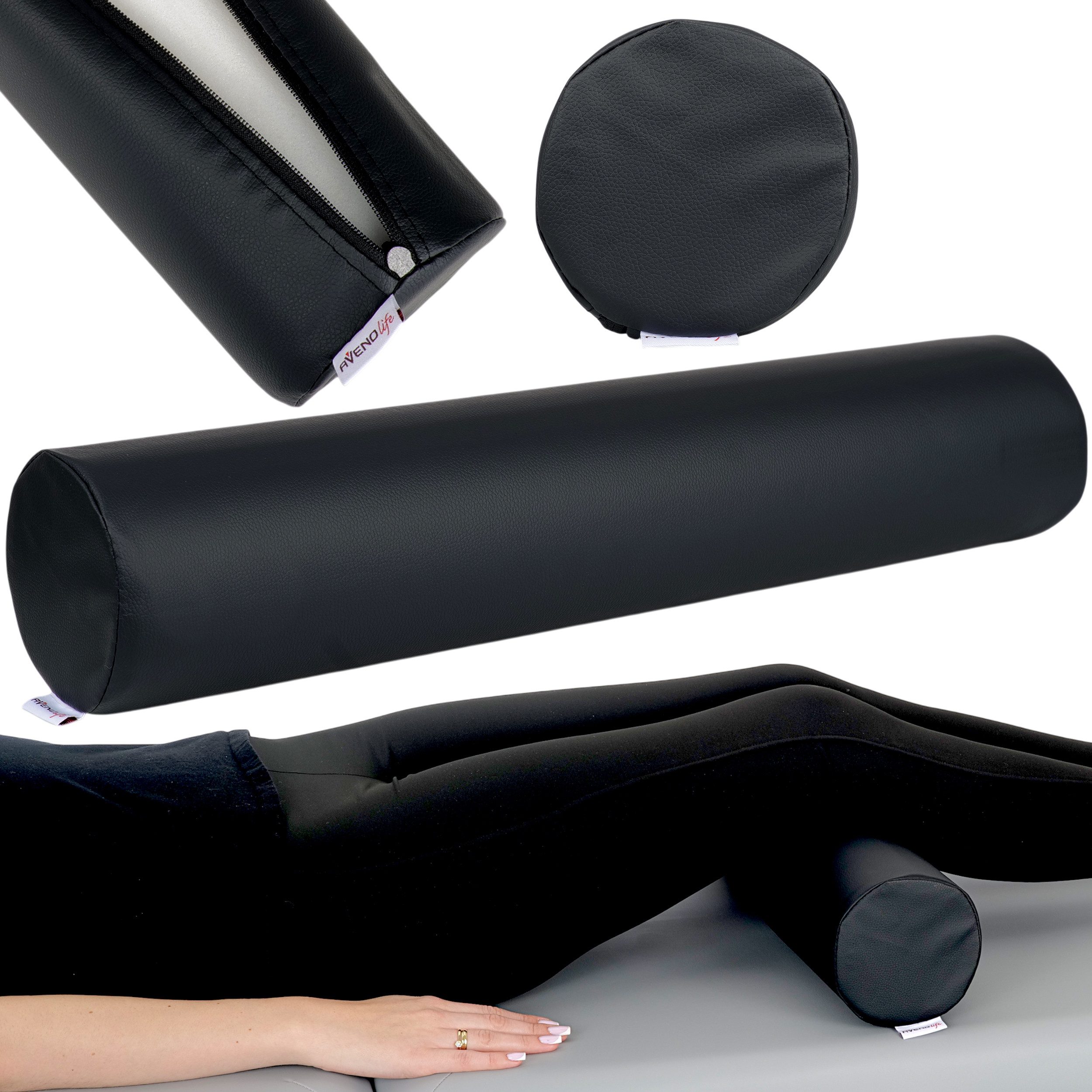 Habys Massageliege Vollrolle Knierolle Lagerungsrolle für Behandlungsliege 12x60cm