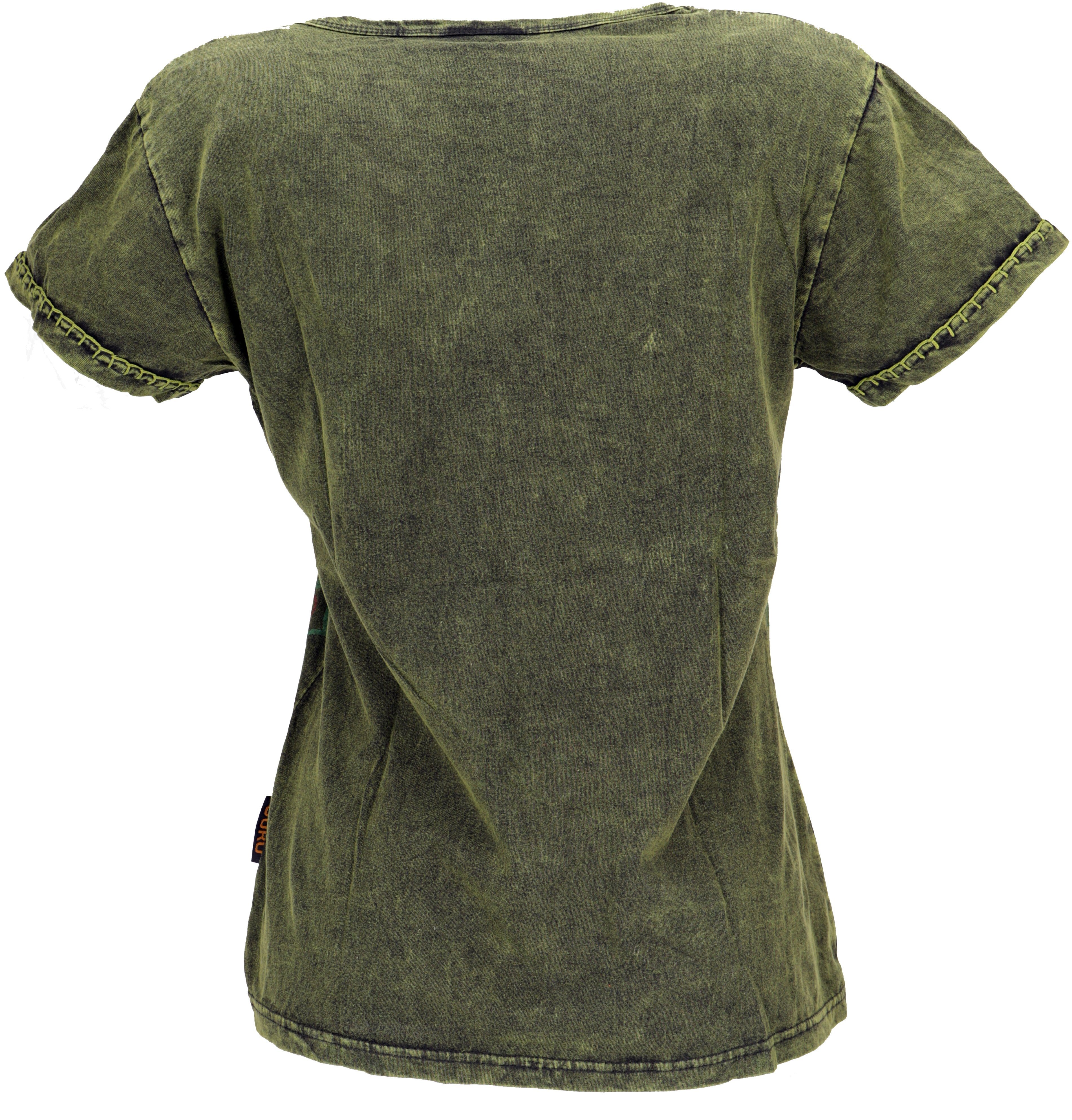 Guru-Shop T-Shirt Boho T-Shirt mit Mandaladruck, Stonewashed.. Festival, Et günstig online kaufen