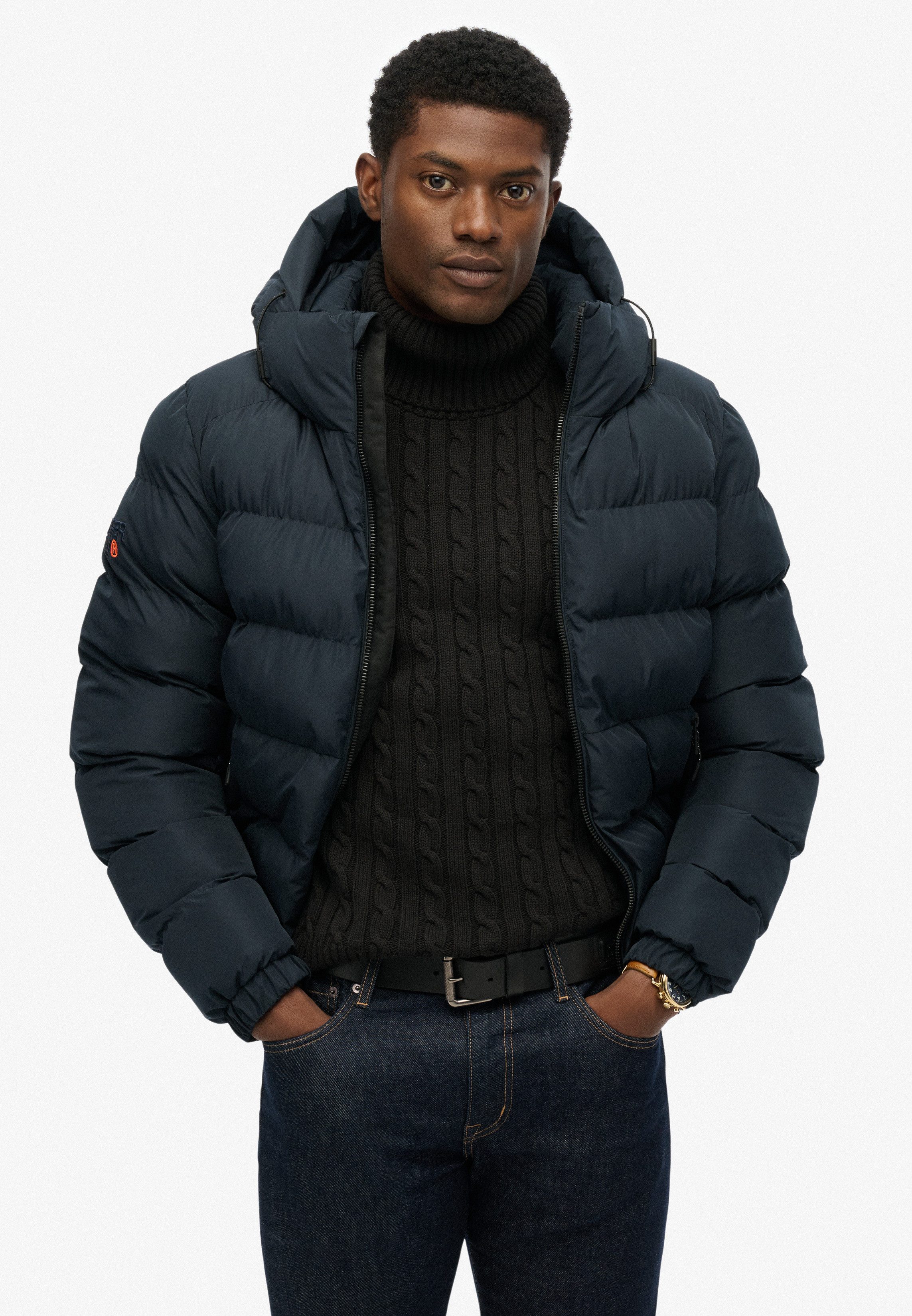 Superdry Steppjacke HOODED SPORTS PUFFER JACKET günstig online kaufen