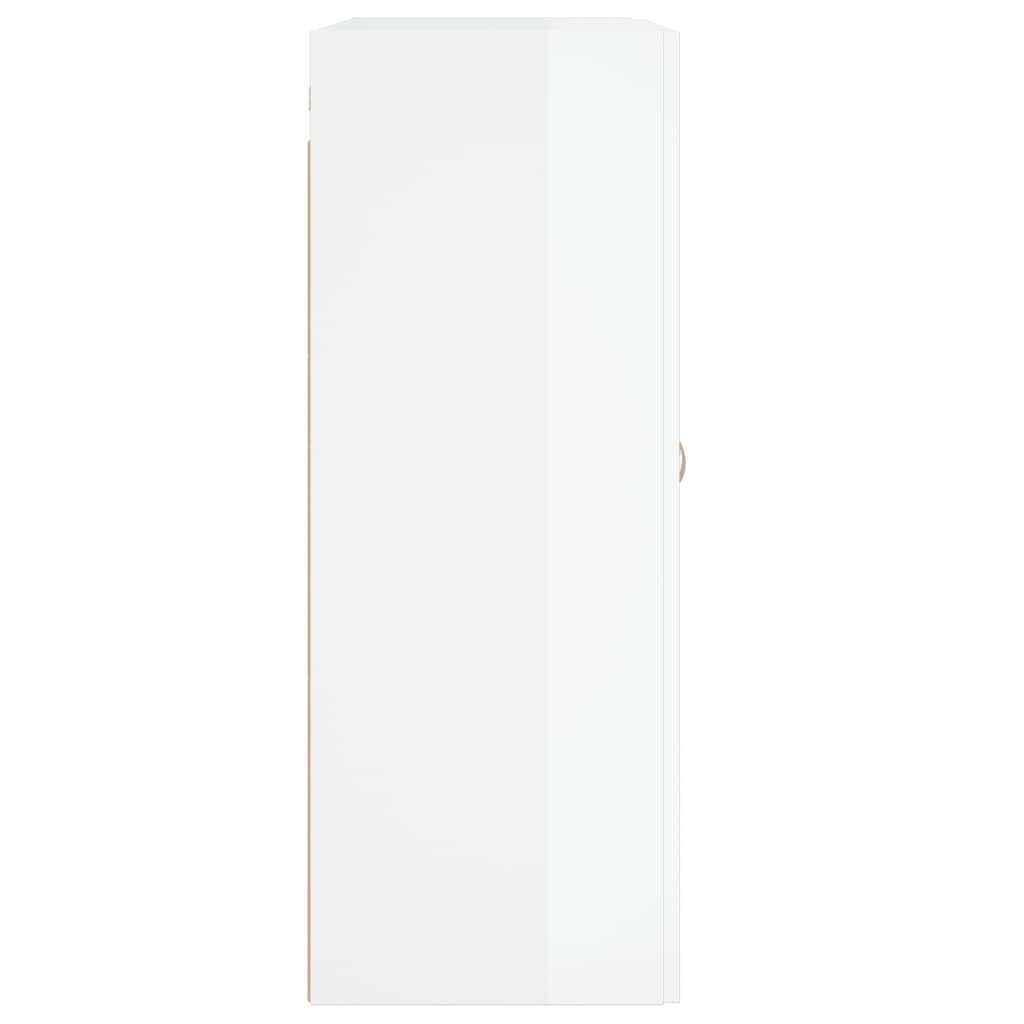 vidaXL Sideboard Wandschrank Hochglanz-Weiß 69,5x34x90 (1 St) Holzwerkstoff cm