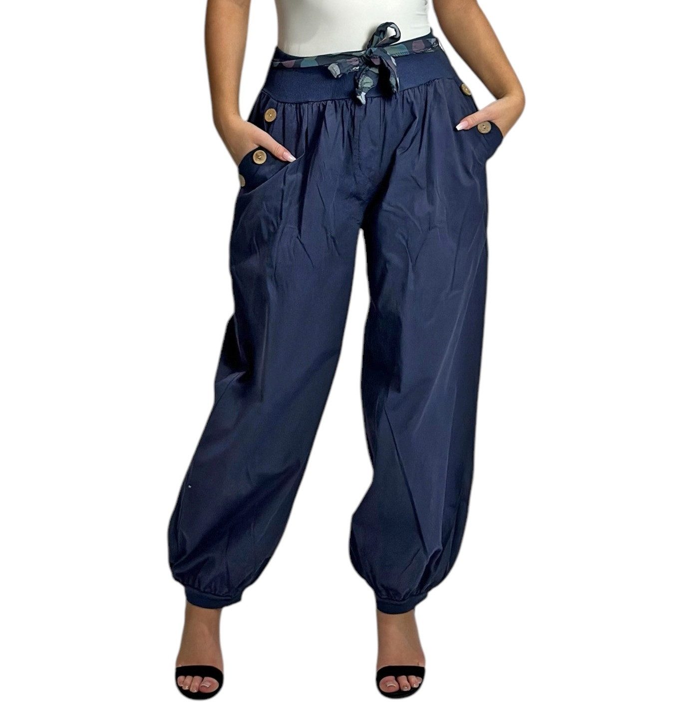 Mississhop Haremshose Leichte Baumwollhose einfarbige Hose günstig online kaufen