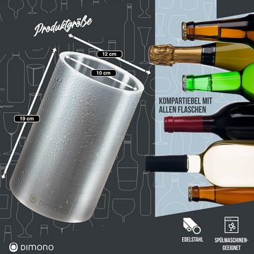 Dimono Wein- und Sektkühler Flaschenkühler Weinkühler, aus Doppelwandigen gebürsteten Edelstahl