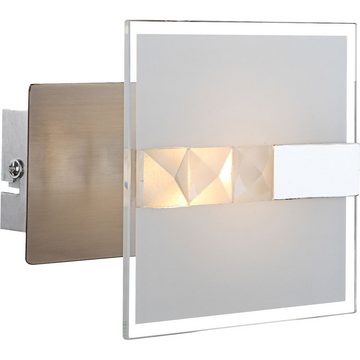 etc-shop LED Wandleuchte, LED-Leuchtmittel fest verbaut, Warmweiß, 4,5 Watt LED Wand Leuchte Glas Lampe Wohnzimmer Beleuchtung