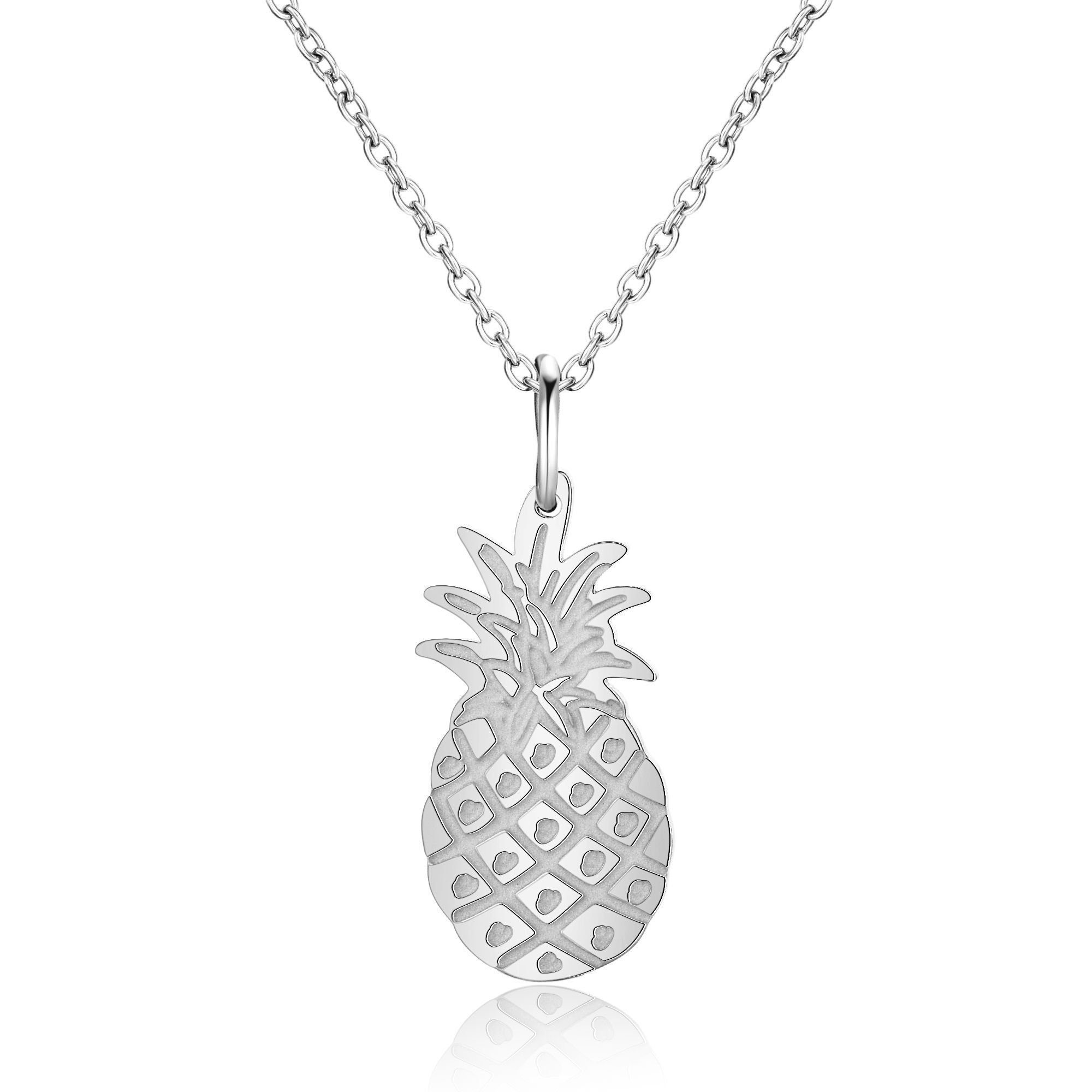 AILORIA Edelstahlkette DÉLICE Halskette (1-tlg., inkl. Schmucksäckchen und Geschenkbox), aus Edelstahl mit Ananas-Anhänger