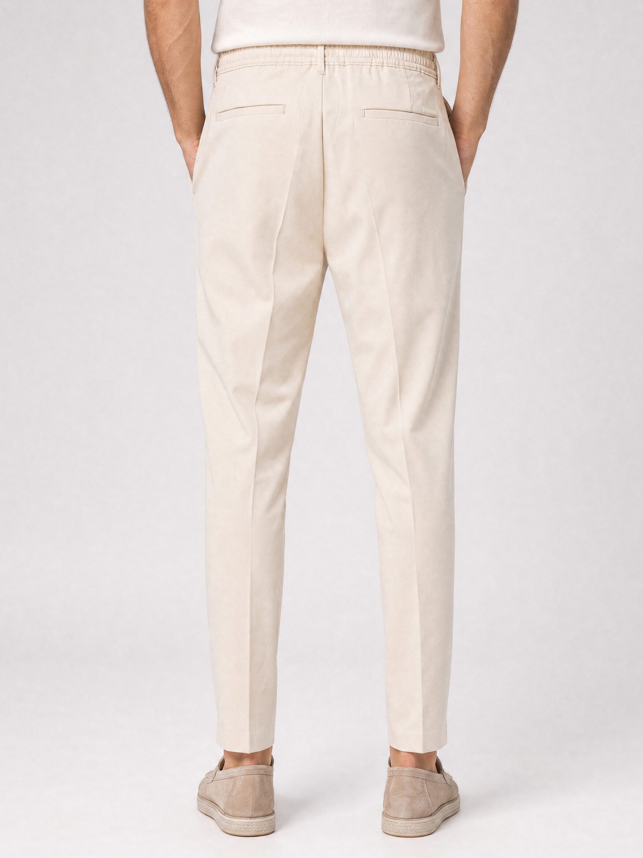 WOTEGA Chinohose Herren Studio Pant Chino Slim Fit mit Bundfalte & Stretch, 7/8-Länge