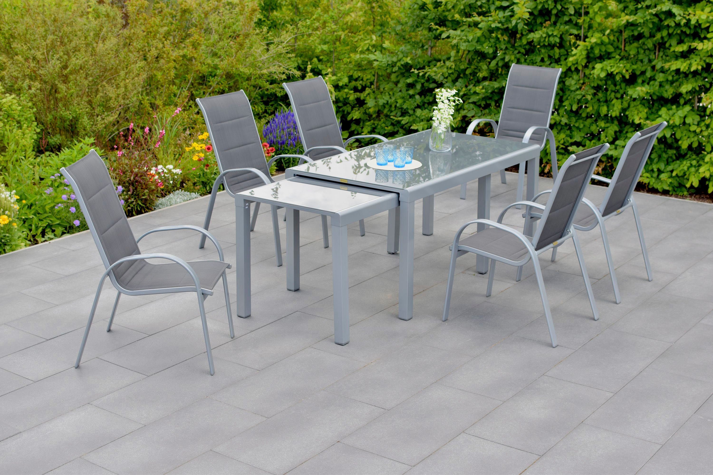 MERXX Garten-Essgruppe Amalfi di Lusso, (7-tlg)