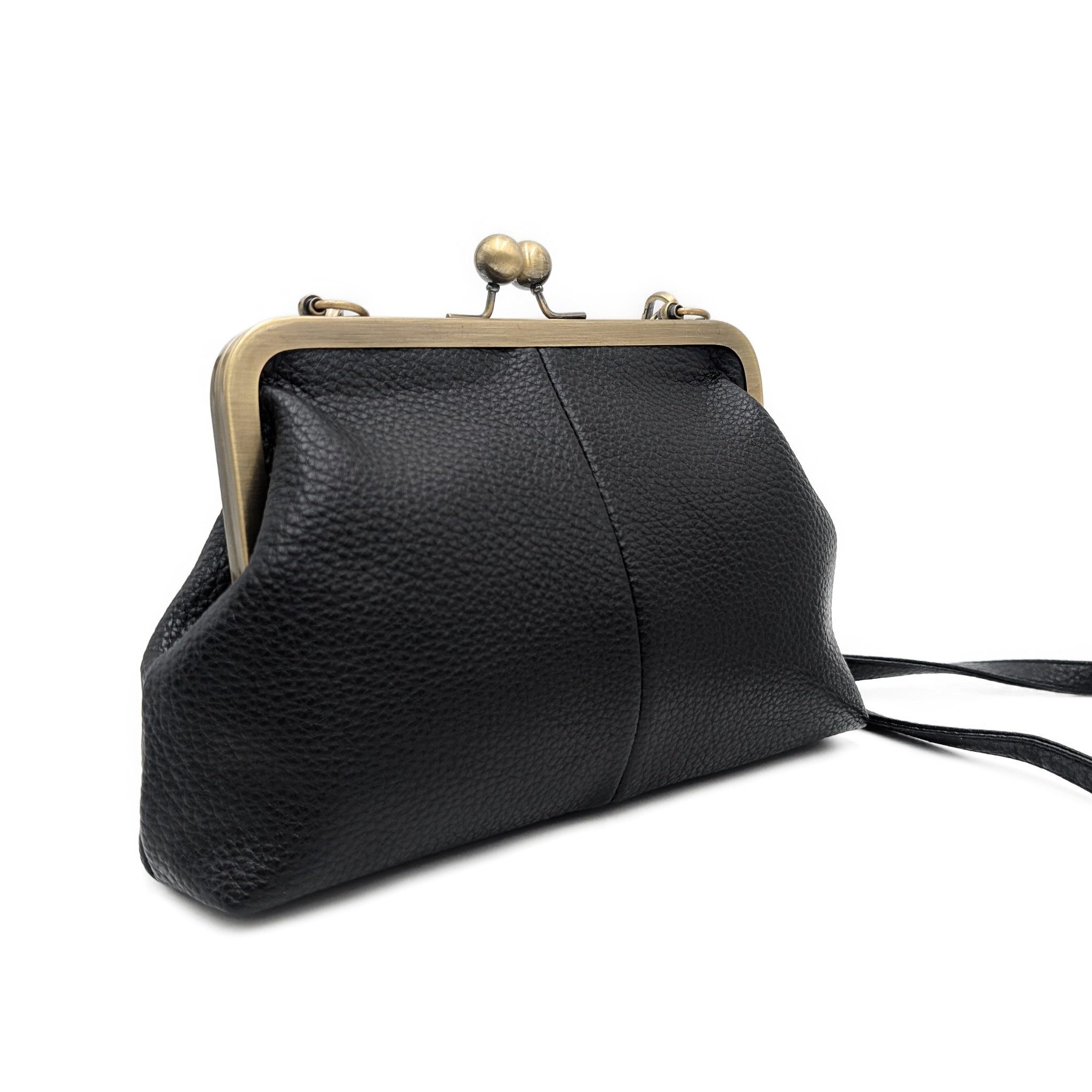 Mera Vellon Umhängetasche Damen Handtasche Novela, Umhängetasche aus veganem Leder und mit Clipverschluss – Bild 4 von 5