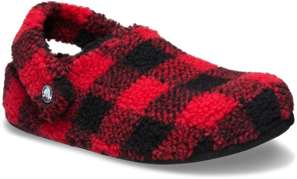 Crocs Classic Buff Check Cozzy Slipper Hausschuh Pantoffel, Mule mit kariertem Muster