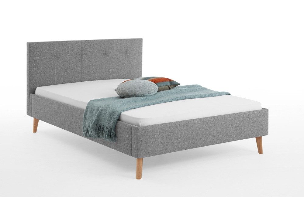 meise.möbel Polsterbett Polsterbett Jazz, grau, 140 x 200 cm, Jugendbett 140 cm, Erwachsenenbett, modernes Bett, Queen Size Bett