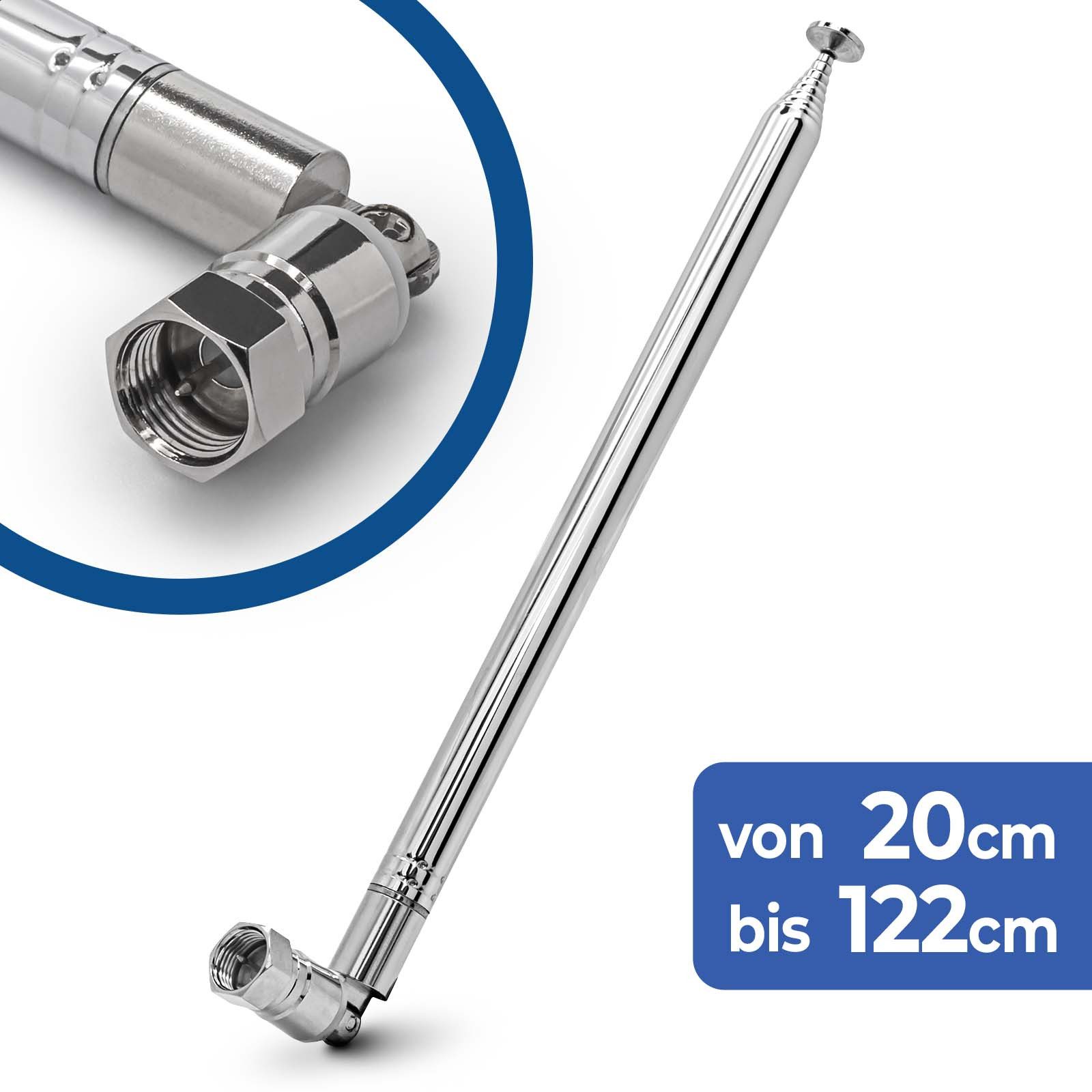 Adapter Universe 120cm Teleskop Antenne Ersatz F Stecker DAB UKW Radio FM AM Auto Audio Stabantenne