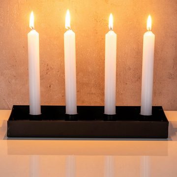 Levandeo® Tischkerzenhalter, Kerzenhalter Metall Schwarz Deko Kerzenständer Adventskranz