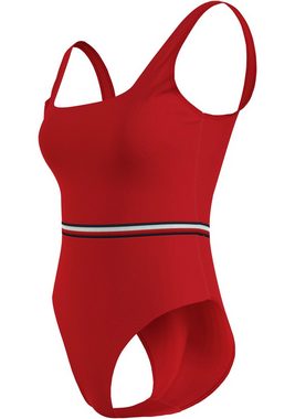 Tommy Hilfiger Swimwear Badeanzug SQUARE NECK ONE PIECE mit Logo-Stretchband