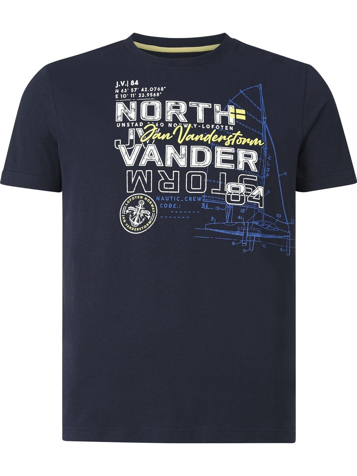 Jan Vanderstorm T-Shirt FRIMANN mit maritimen Druck