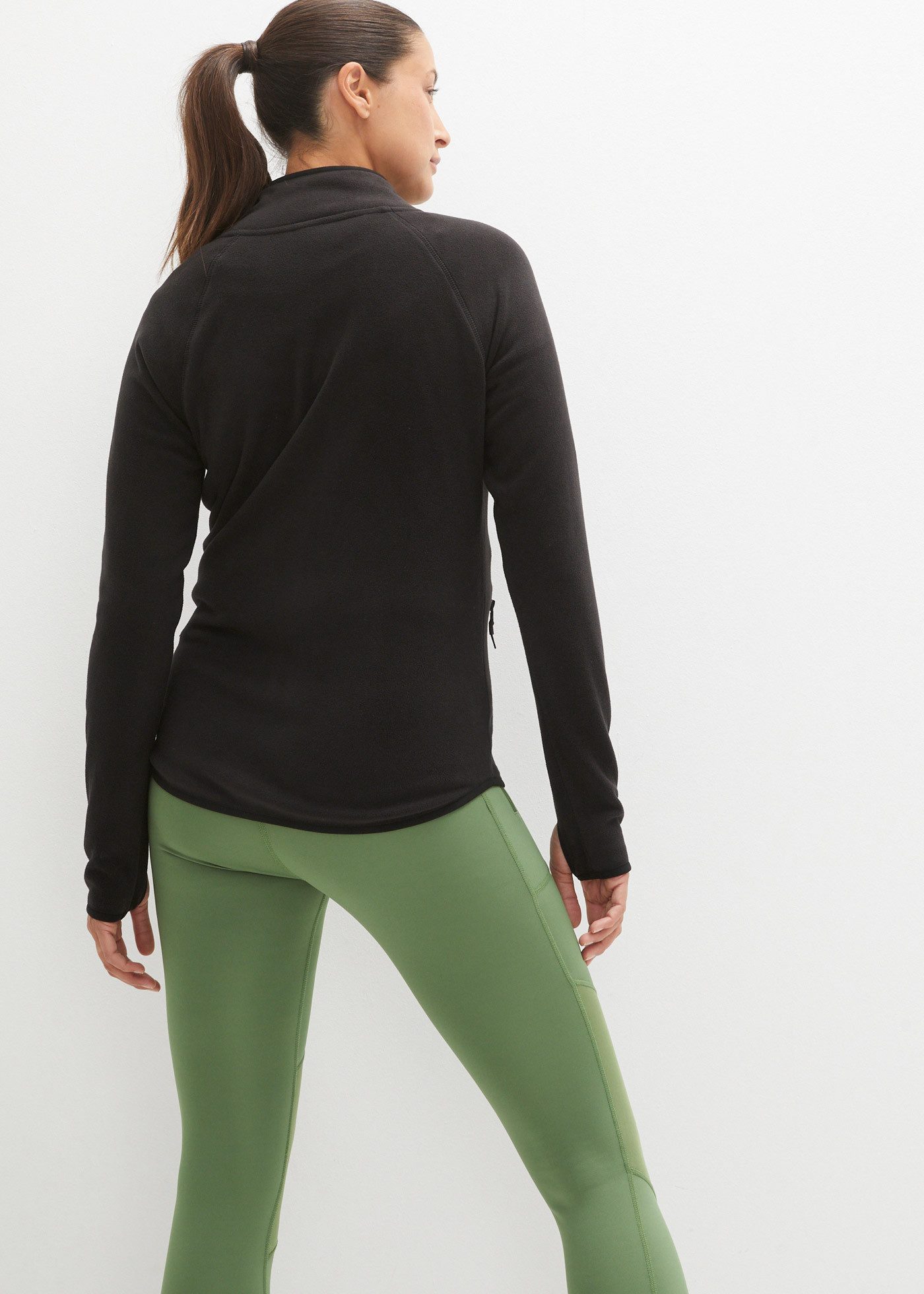 bonprix Fleecejacke unifarbenes Design, bequeme Passform, mit Reißverschluss