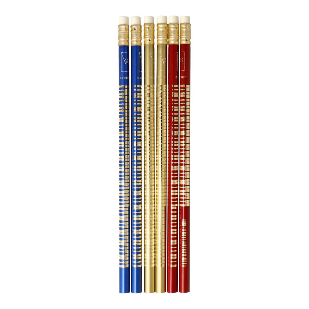 Thumbnail - mugesh Bleistift Bleistifte rot-gold-blau (6er-Set), für Musiker