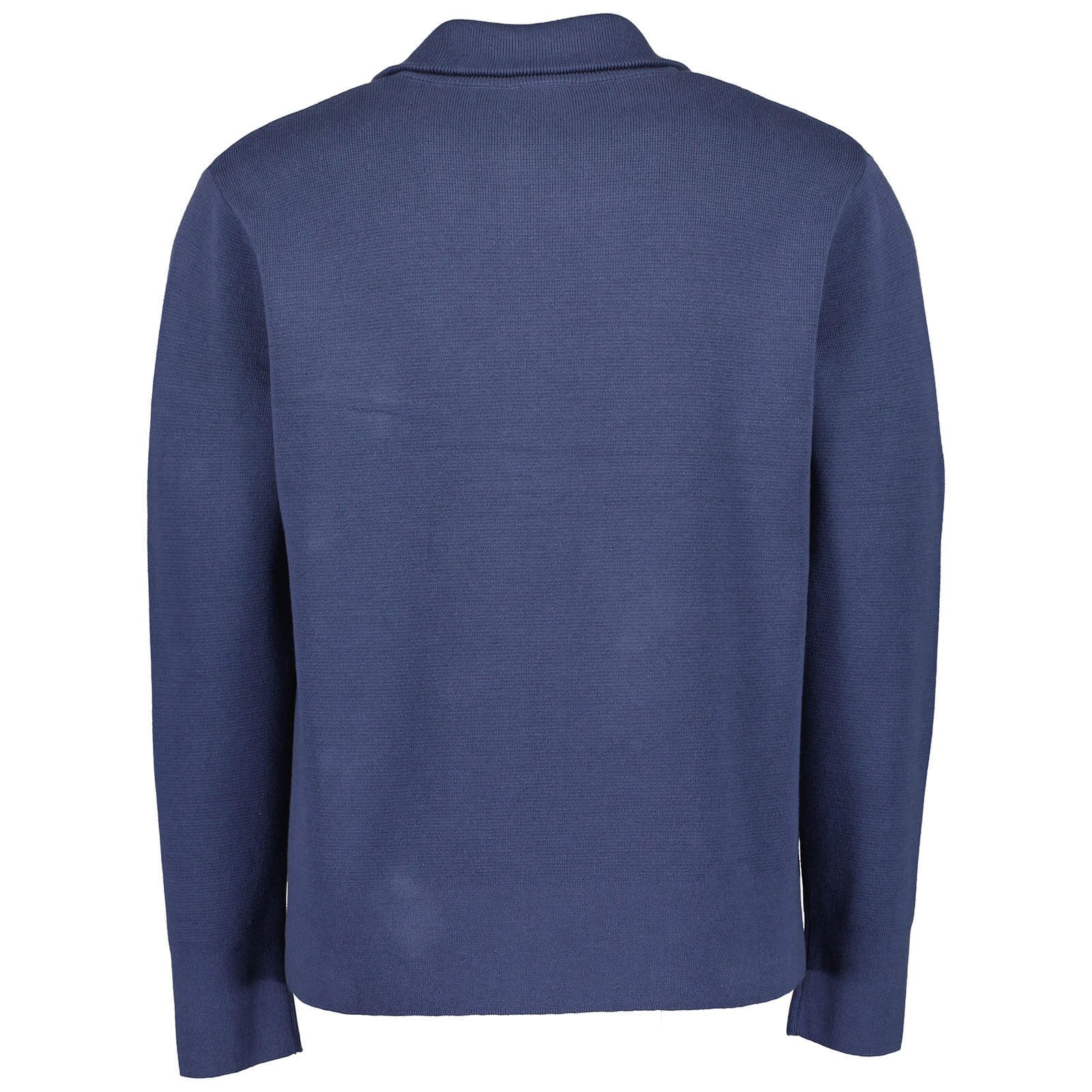Blue Seven Strickjacke 376510 Herren Jacke Unifarben mit Stehkragen und Reißverschluss