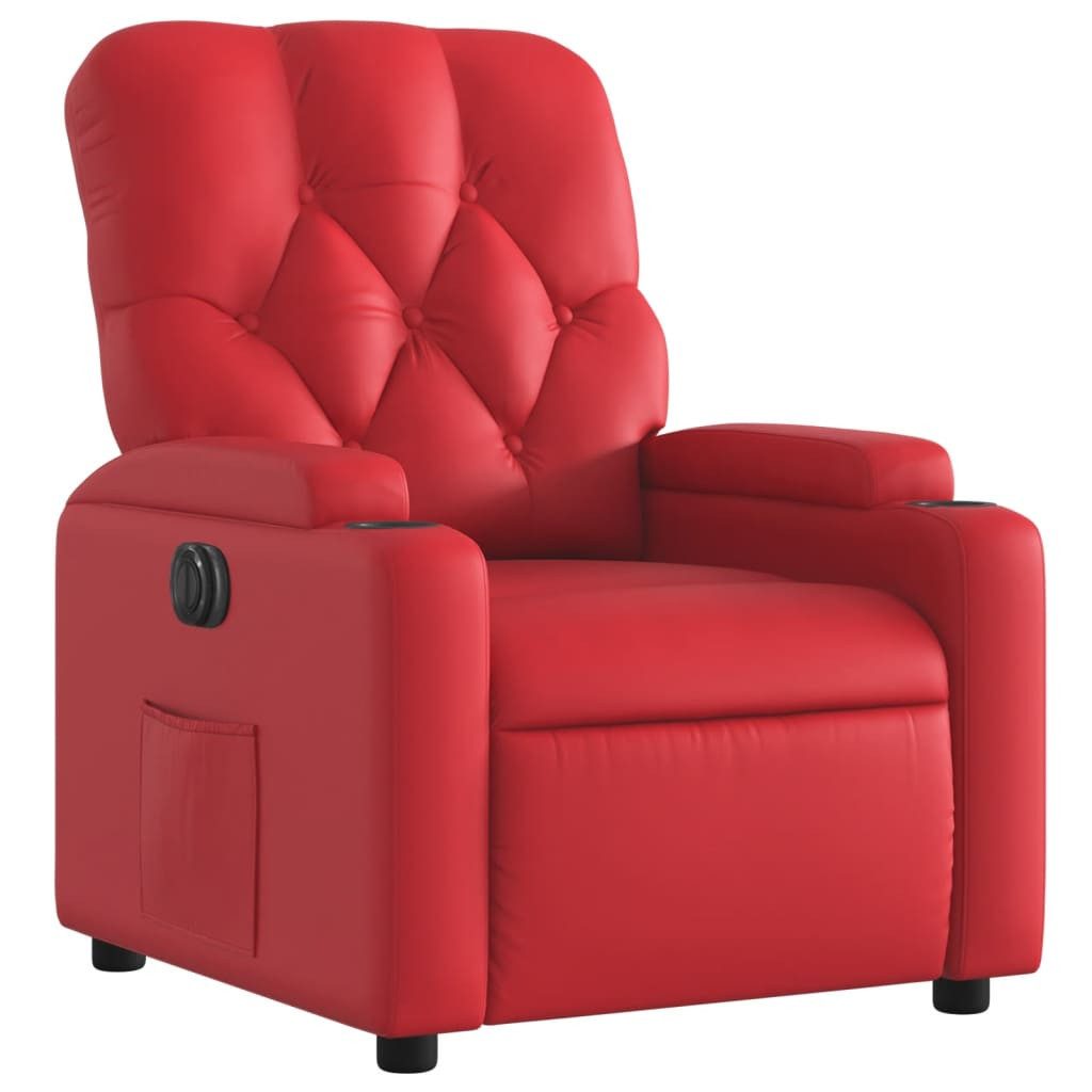vidaXL Sessel Relaxsessel Elektrisch Rot Kunstleder günstig online kaufen