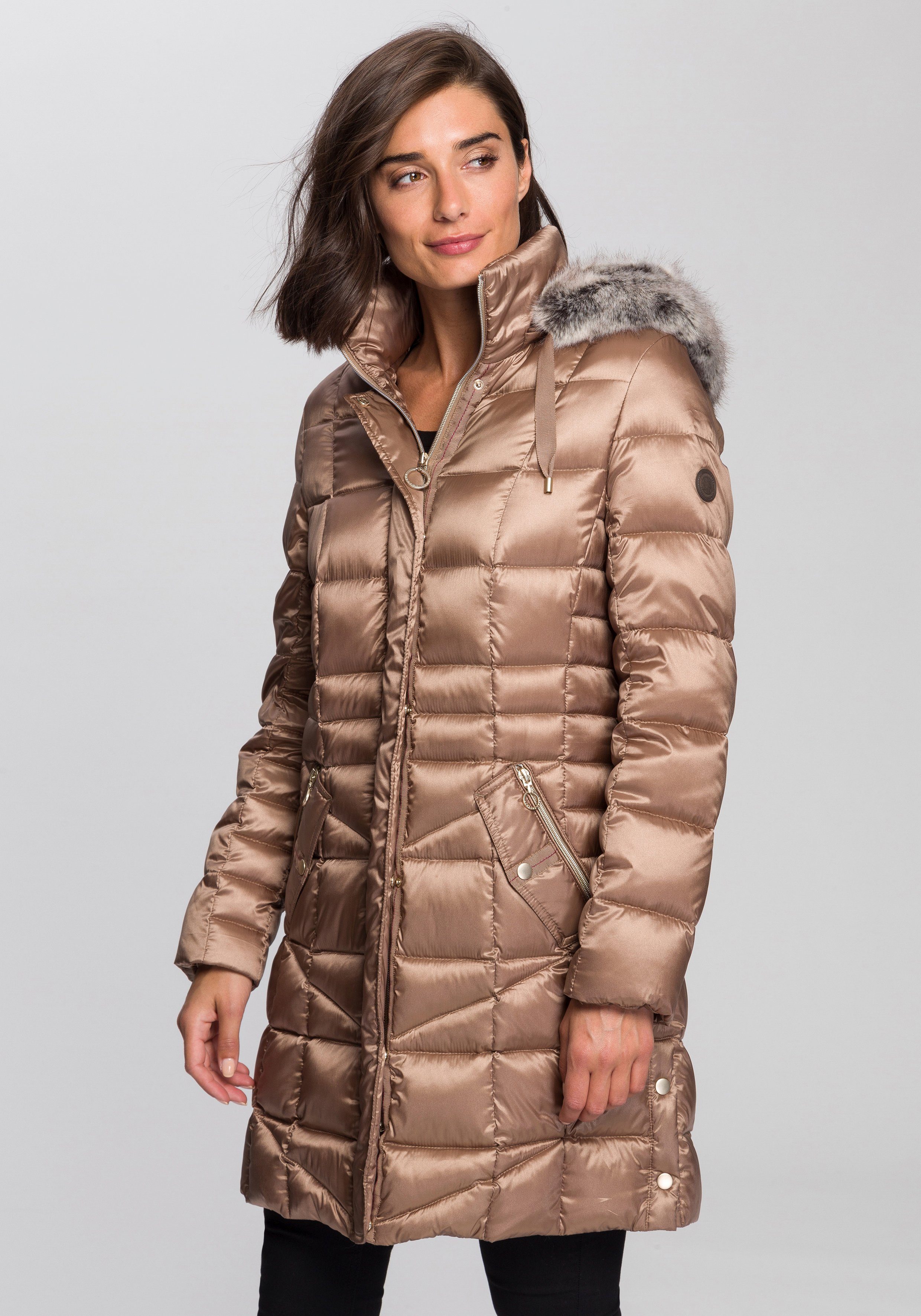 Barbara Lebek Daunenjacke Mit kontrastfarbenen Details und ...