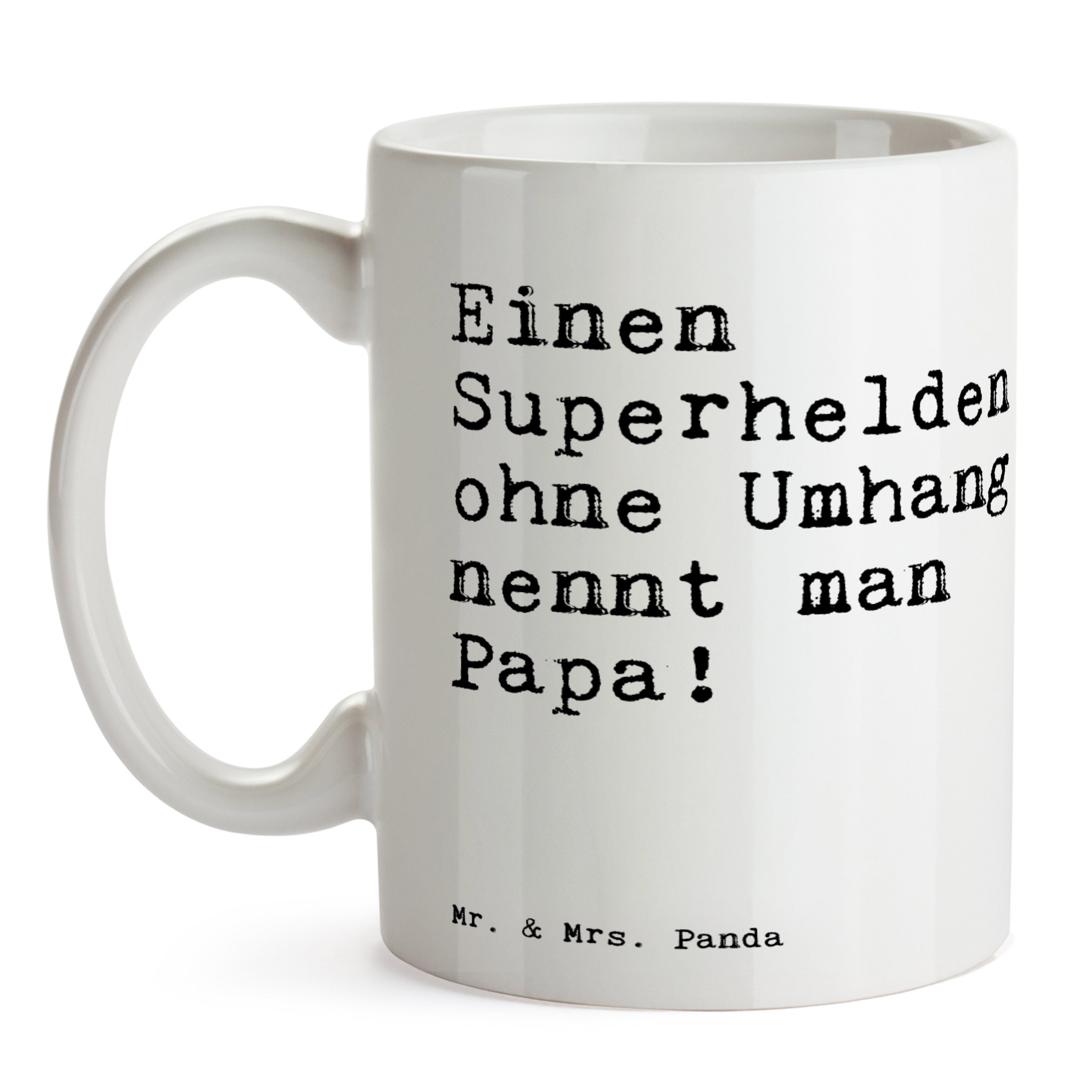 Panda Mann, ohne Keramik Weiß Mr. - Superhelden Geschenk, Mrs. Vatertag, Umhang... S, & Einen - Tasse
