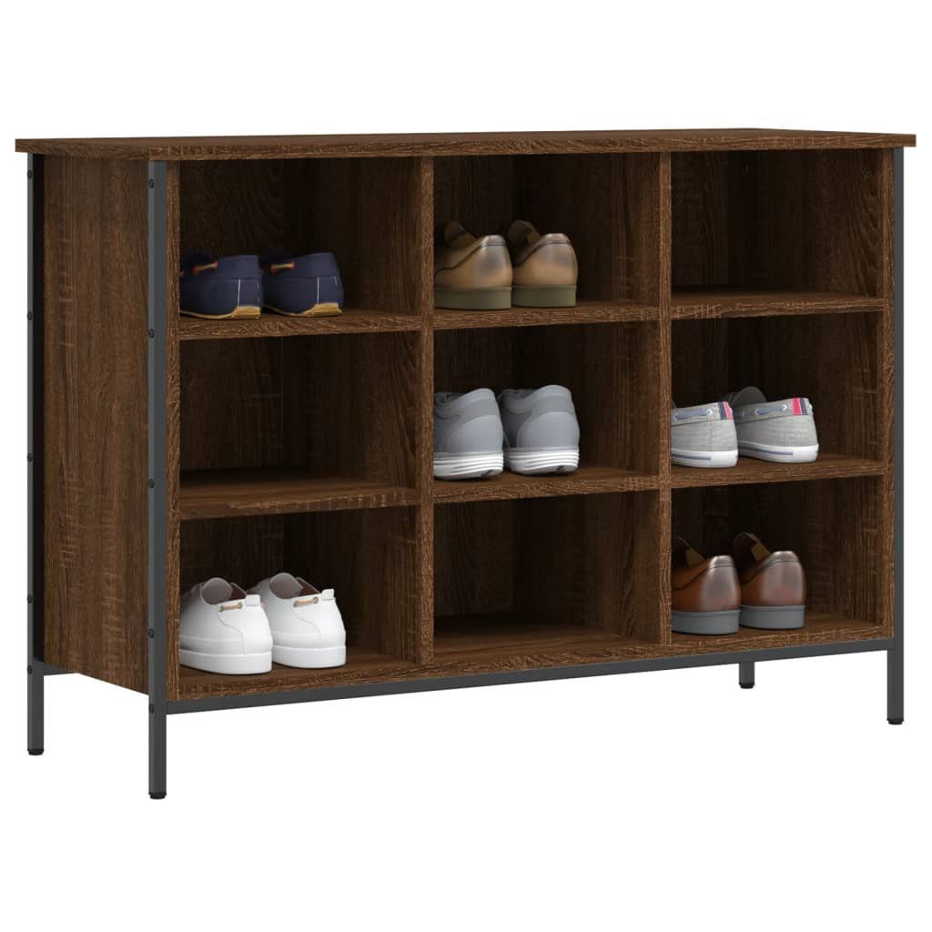 vidaXL Schuhschrank NA Schuhregal Schuhschrank Flurregal Braun Eichen-Optik 100x35x70 cm S
