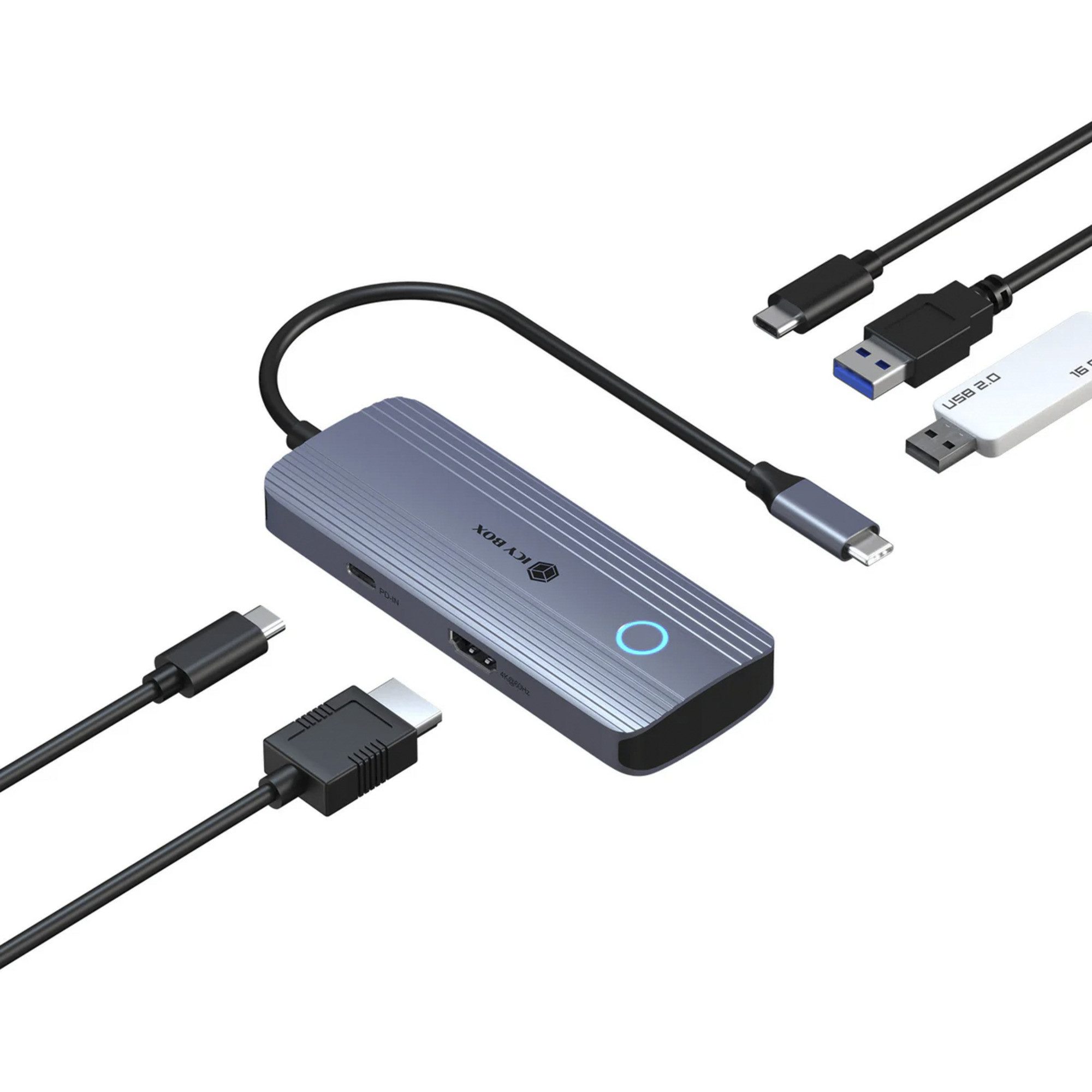 ICY BOX Festplatten-Gehäuse ICY BOX IB-DK4081-SO, Dockingstation, (PD, HDMI