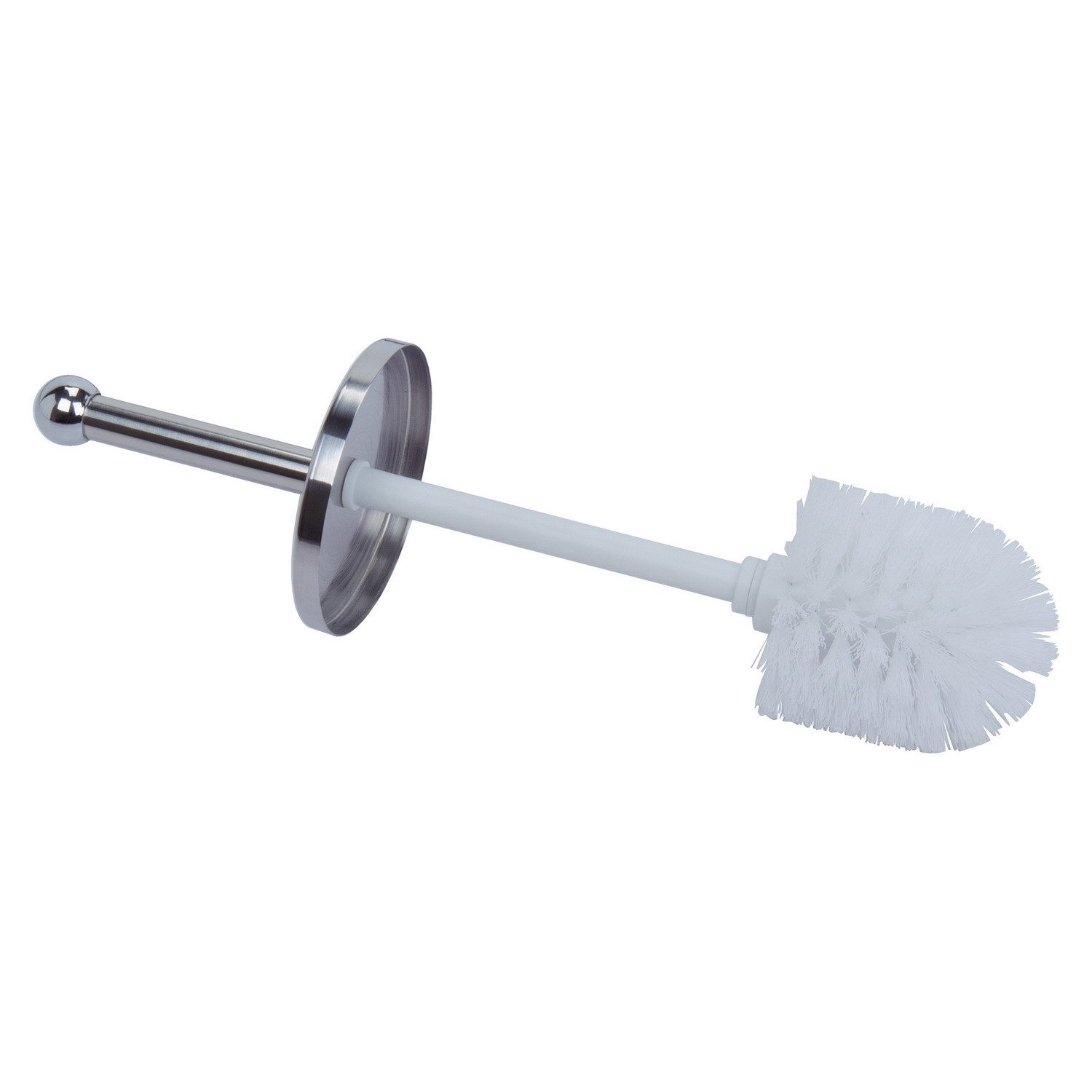 axentia WC-Garnitur Edelstahl Toiletten-Set Klo-Bürste/Toilettenbürste & Klorollenhalter, (2in1 Klopapierhalter und Bürstenständer in Einem, Bürsten-Ständer mit – Bild 2 von 2
