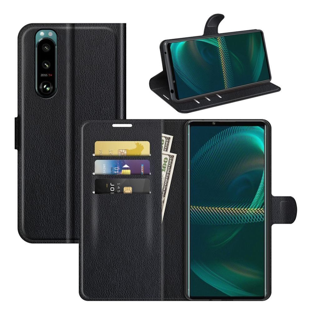 betterfon Handyhülle Handytasche für Sony Xperia Klapphülle Flip Case, 3 Kartenfächer, Magnetverschluss & Standfunktion im Lederlook