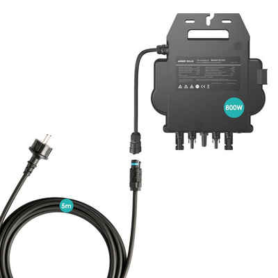 Anker Wechselrichter SOLIX MI80 Mikro-Wechselrichter, 800 Watt, 2 MPPT, IP67, WiFi + Bluetooth, 5m Schuko-Kabel