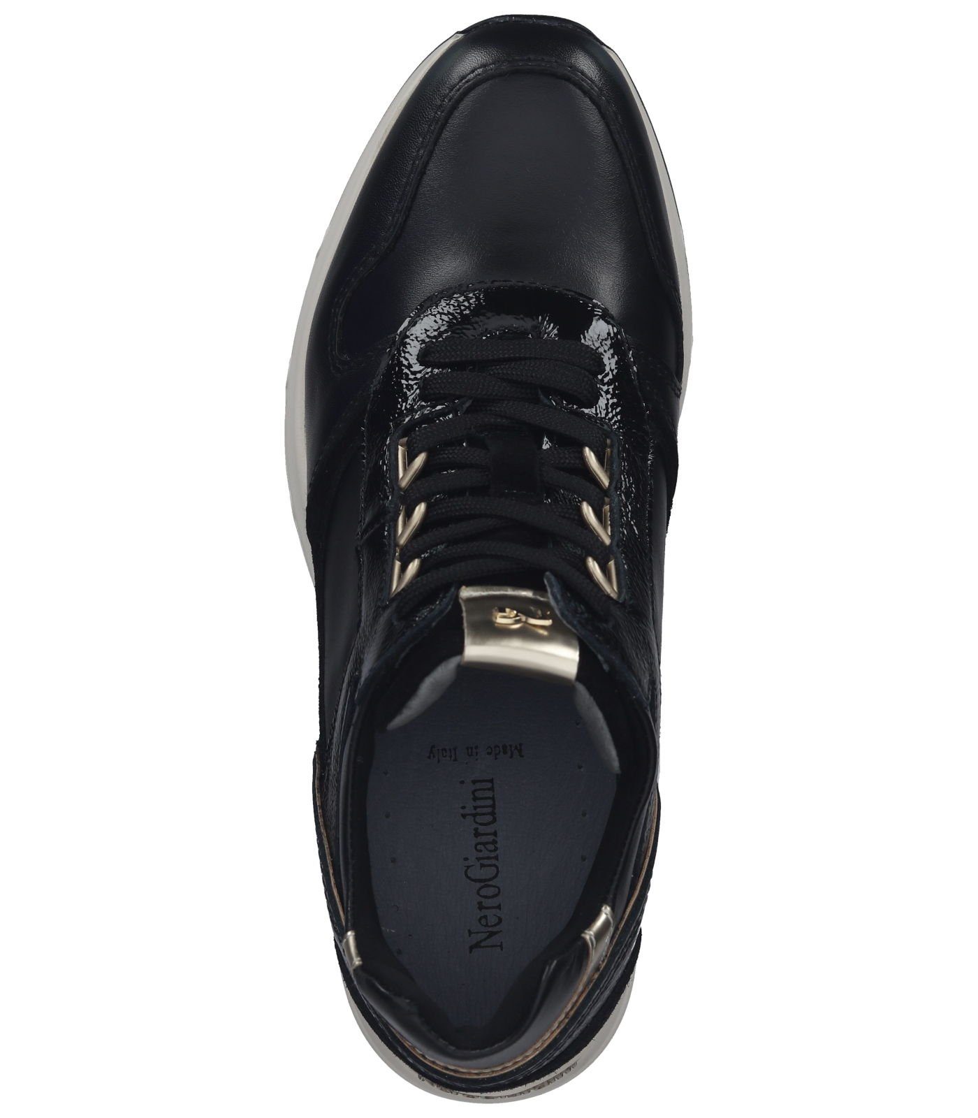 Sneaker Nero Leder/Textil Sneaker Giardini