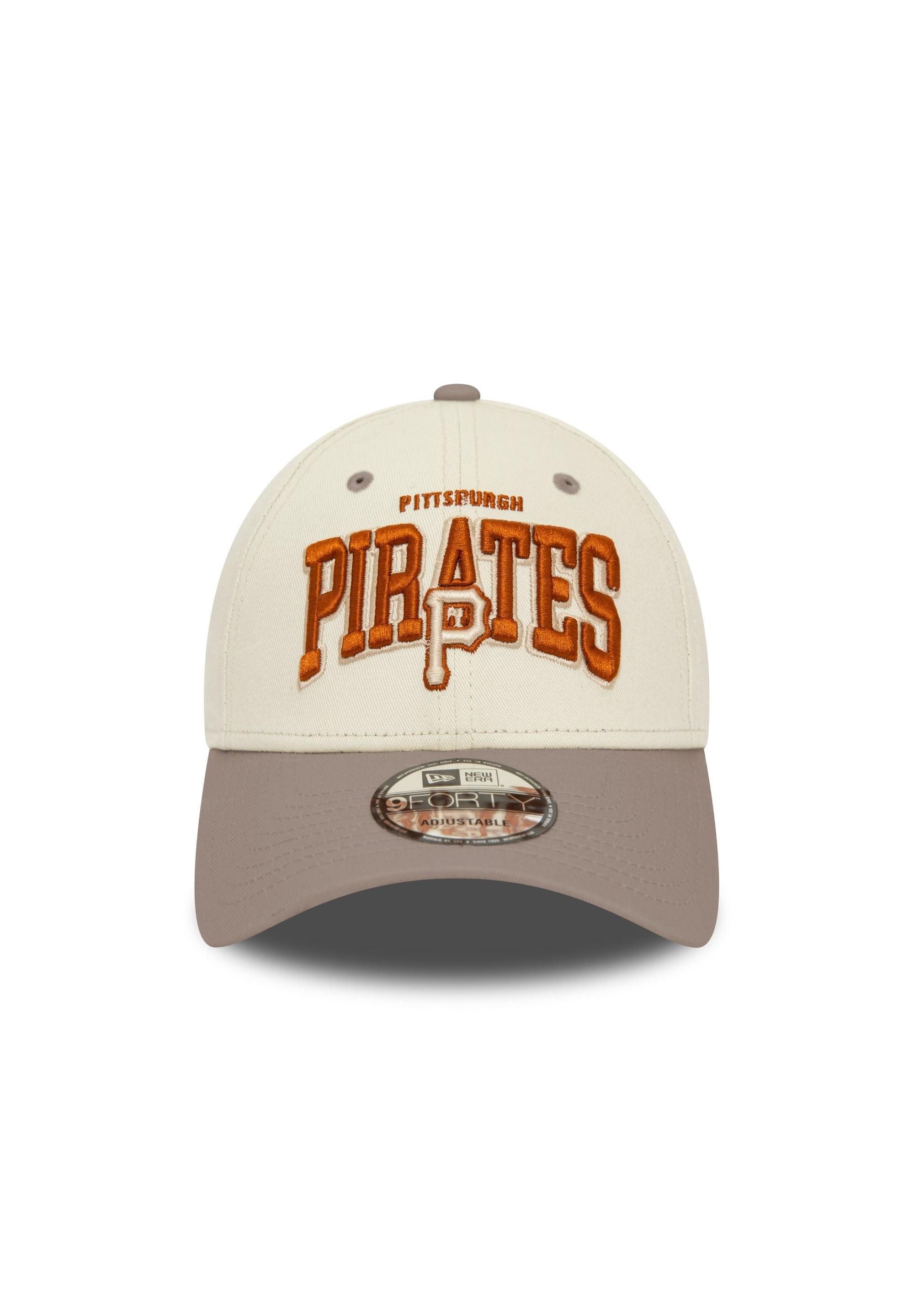New Era Baseball Cap Pittsburgh Pirates MLB Script Beige Hellbraun 9Forty Verstellbare Cap (1-St)