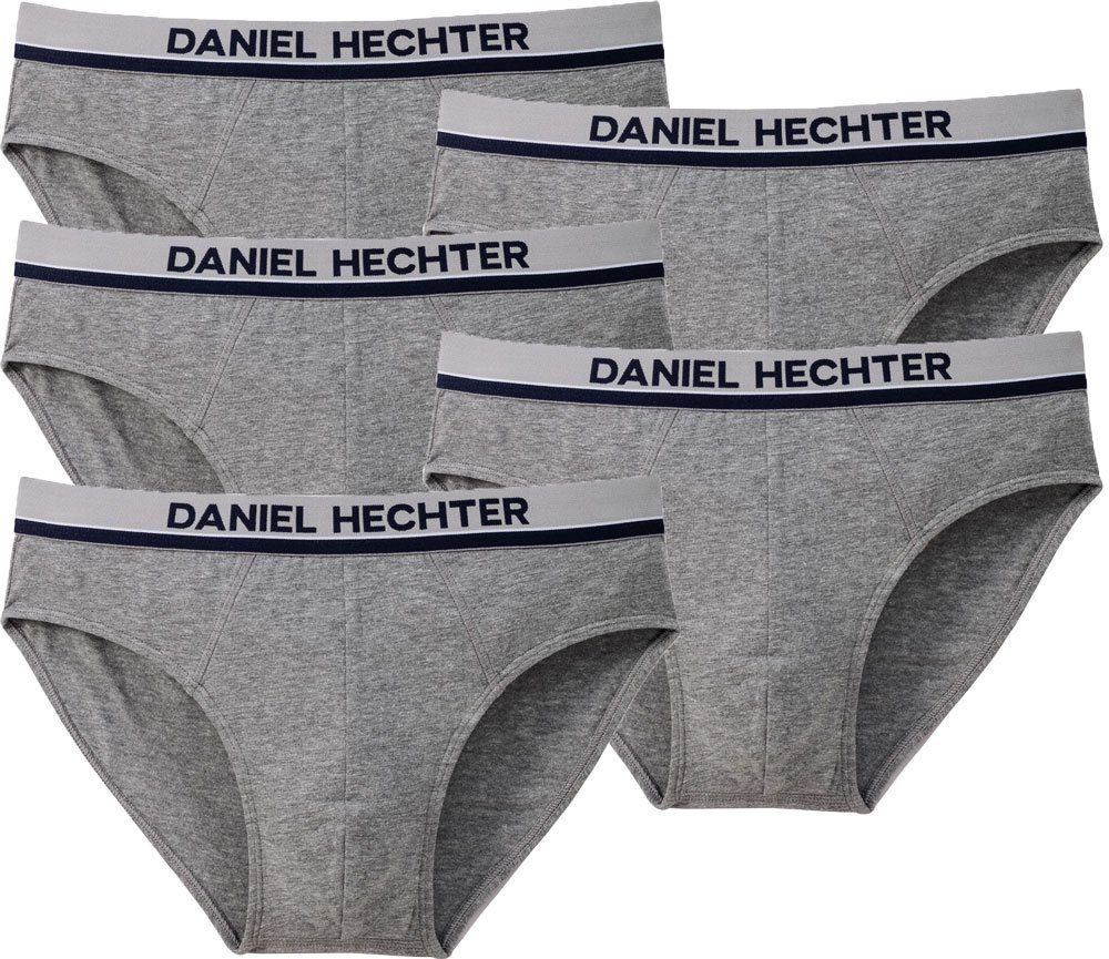 Daniel Hechter Slip (5-St) geschmeidige Qualität mit hohem Baumwoll-Anteil grau