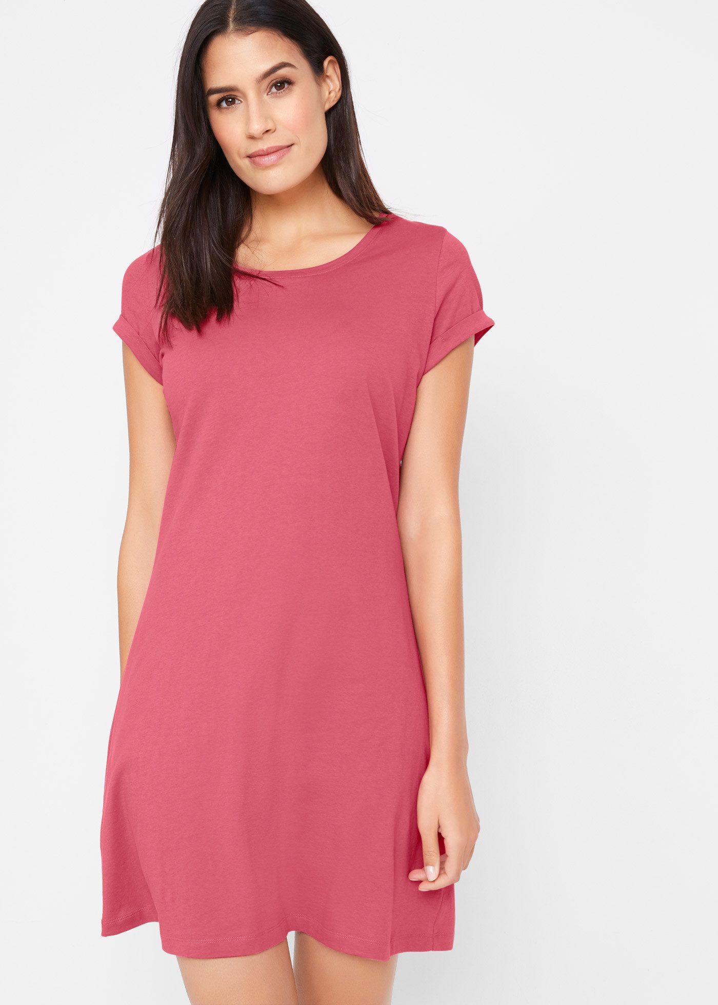 bonprix Shirtkleid für warme Tage, aus reiner Baumwolle, taillierte Passform