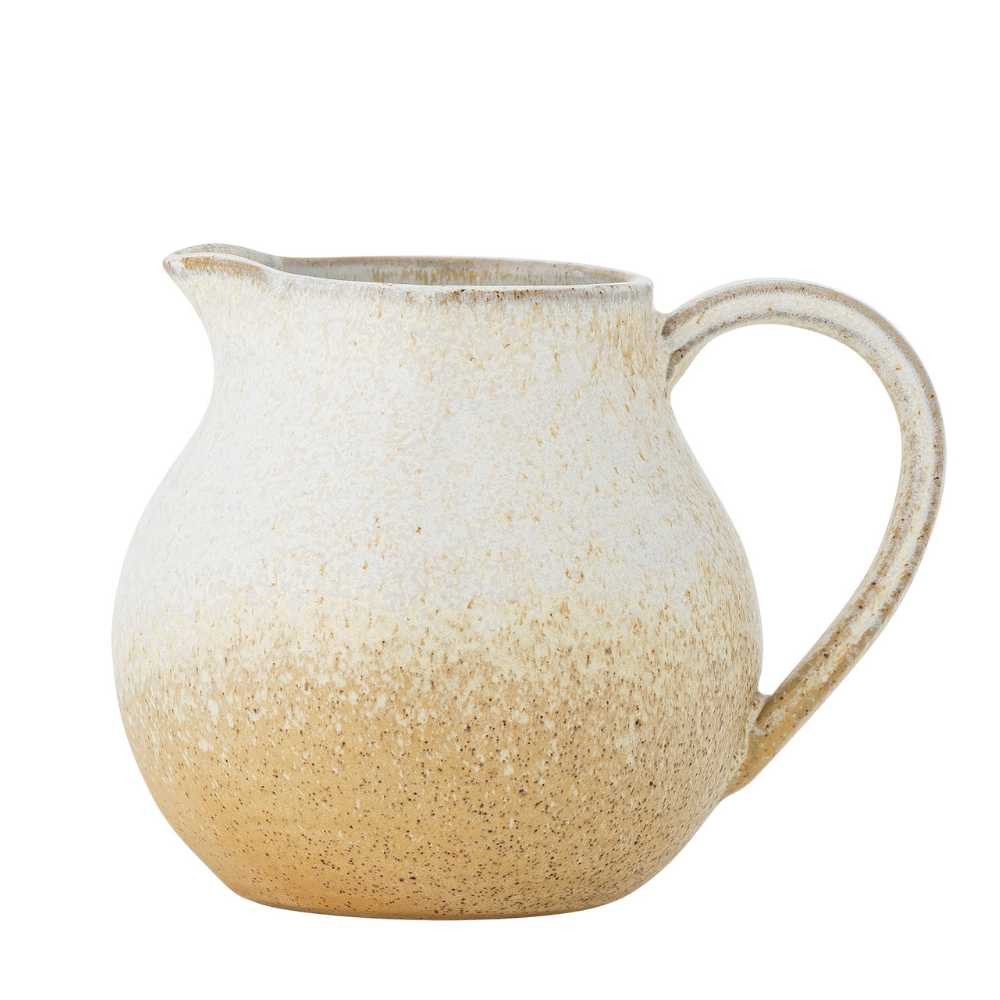 Milchkännchen Bloomingville Milchkännchen PAULA Beige Weiß 435 ml