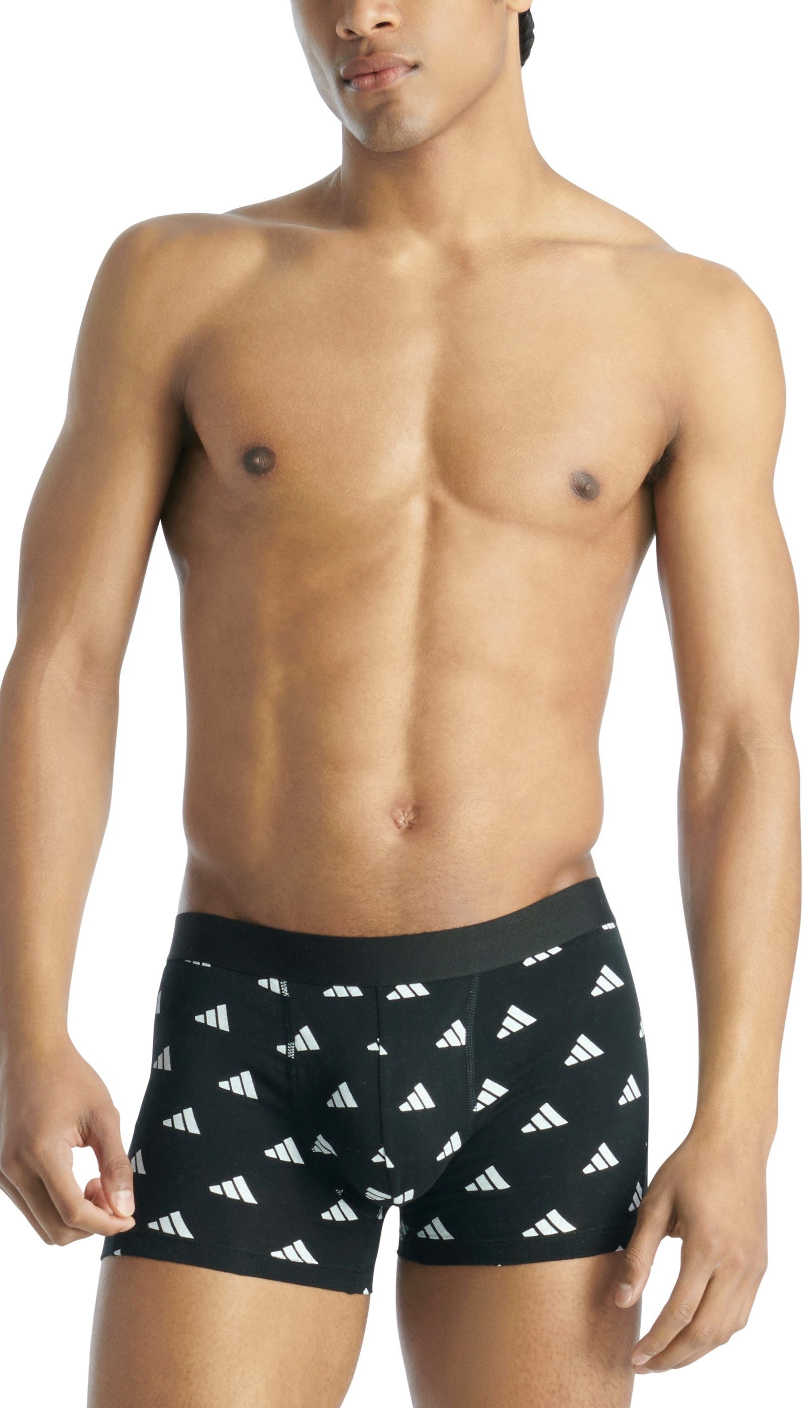 adidas Sportswear Trunk Active Flex Cotton (3er Pack) elastischer Logo-Bund, ohne Eingriff, Single Jersey-Qualität