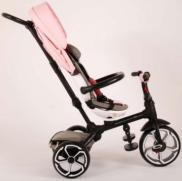 TPFSports Dreirad Qplay Prime 4 in 1 Dreirad Kinderwagen Jungen und Mädchen, Baby Dreirad mit 8 und 10 Zoll Reifen und einer Schiebestange