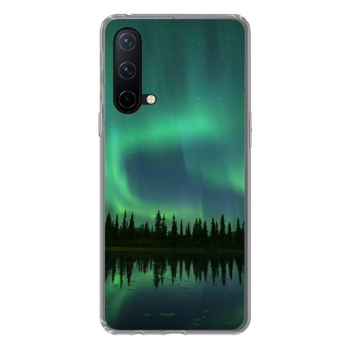 MuchoWow Handyhülle Nordlicht - Bäume - Wasser - Alaska Phone Case Handyhülle OnePlus Nord CE 5G Silikon Schutzhülle