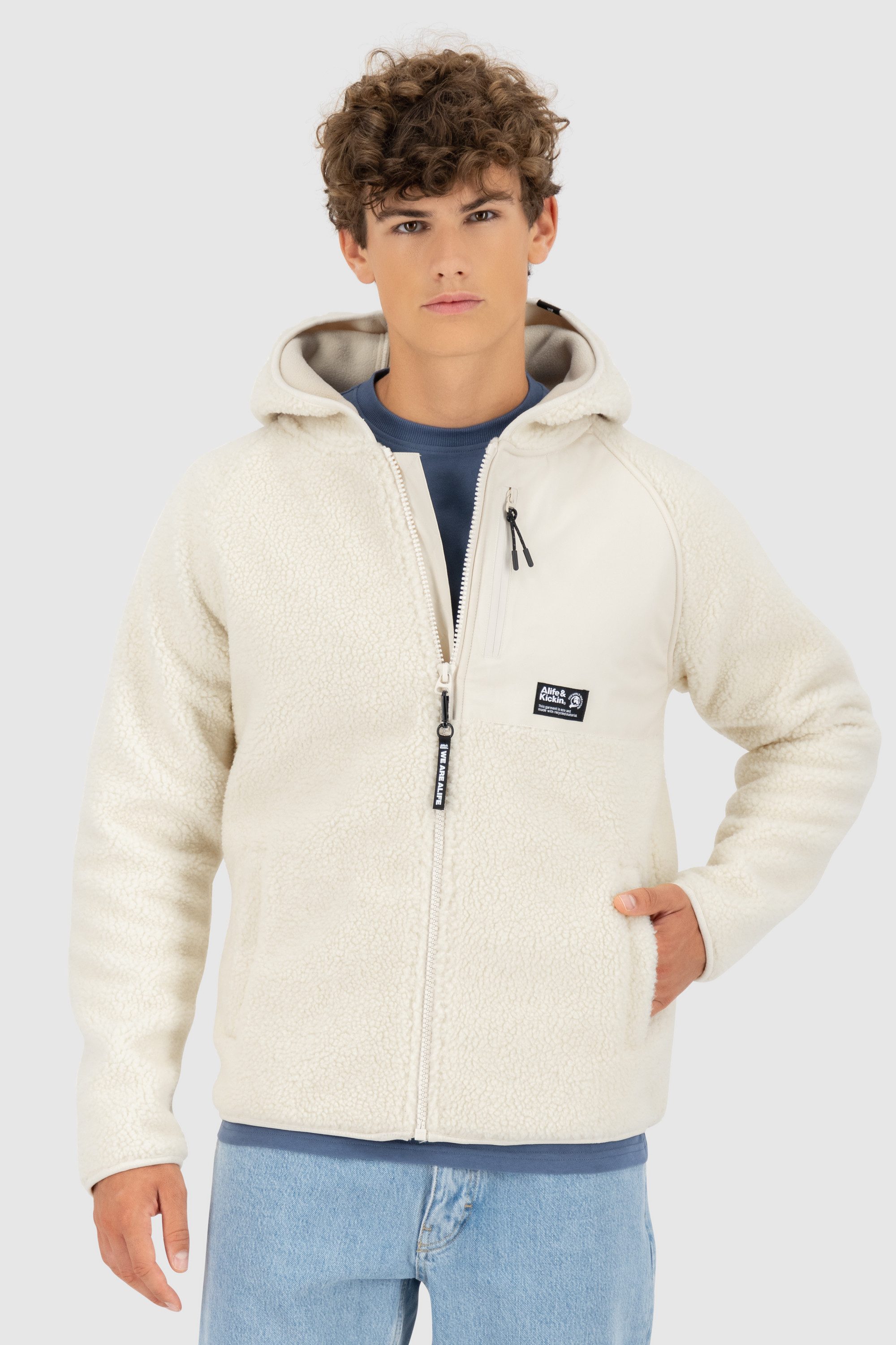 Alife & Kickin Kapuzensweatjacke Herren HaraldAK G Weiche, warme Teddy Jack günstig online kaufen