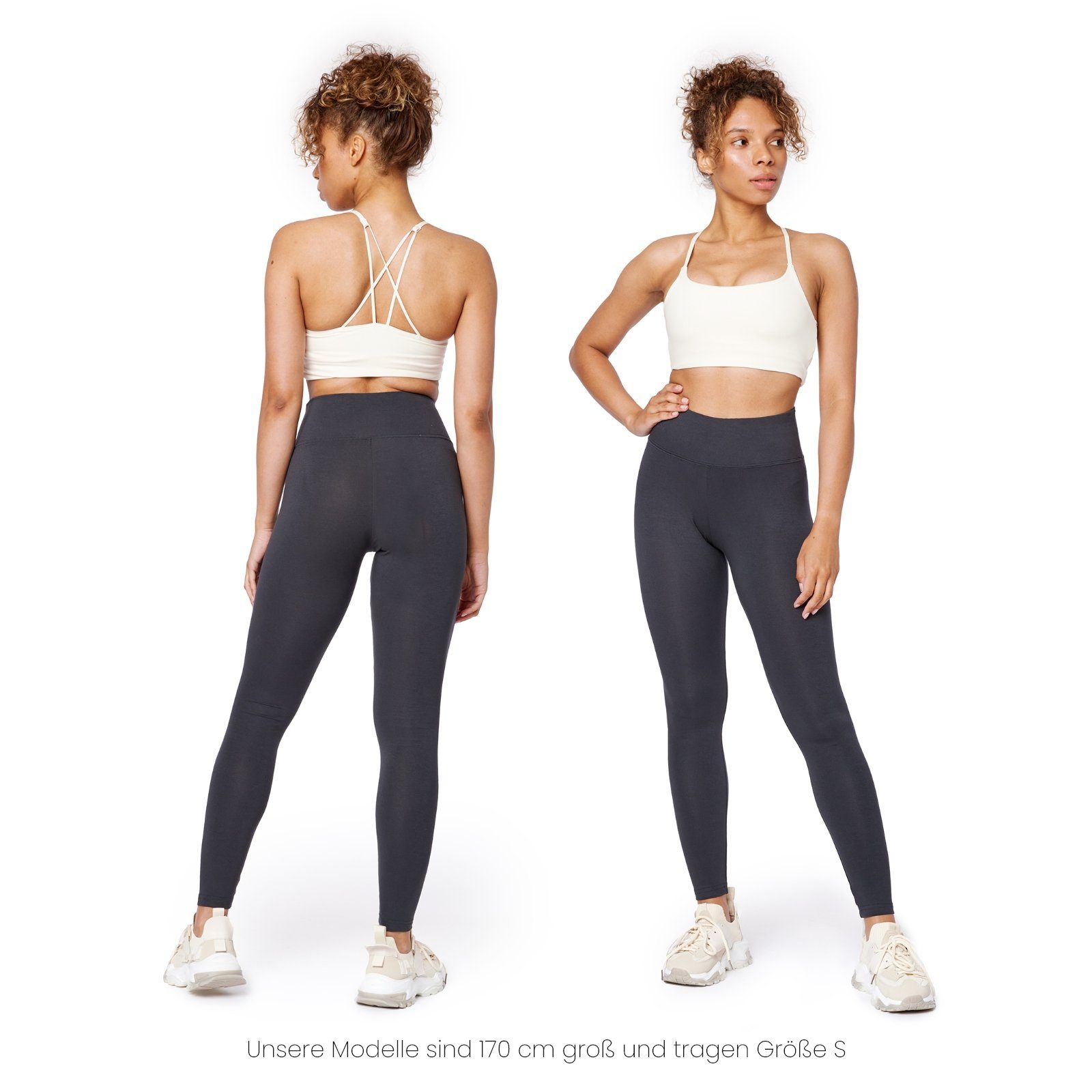 Bellivalini Highwaist Leggings Damen Lange Leggings High Waist Comfort aus Viskose für Yoga BLV50-289 (1-tlg) elastischer Bund – Bild 2 von 5